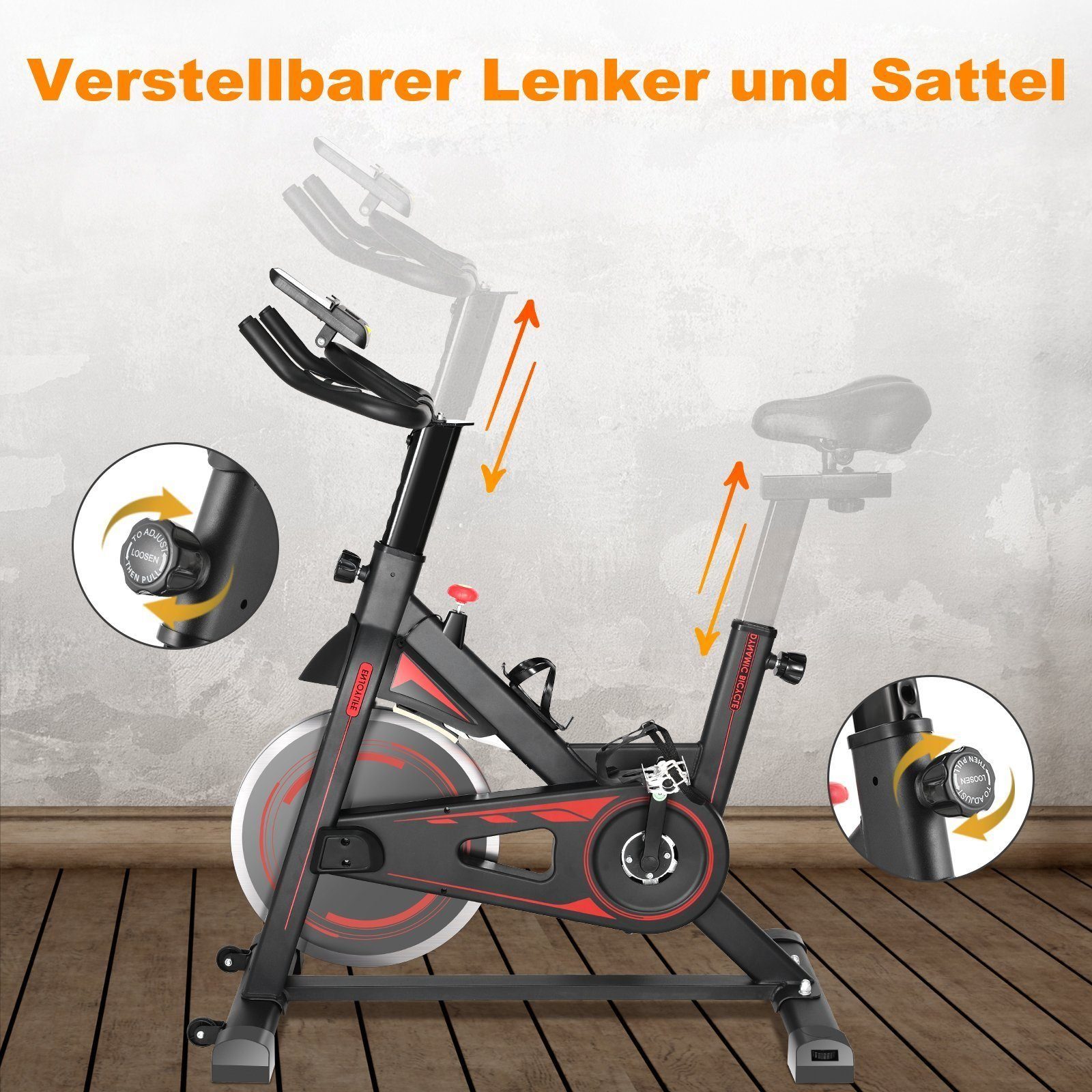 BluEarth Selbstbetriebener Heimtrainer – Mit Ventilator & LED, App-Kursen, Magnetischem Widerstand, Bis 150 Kg