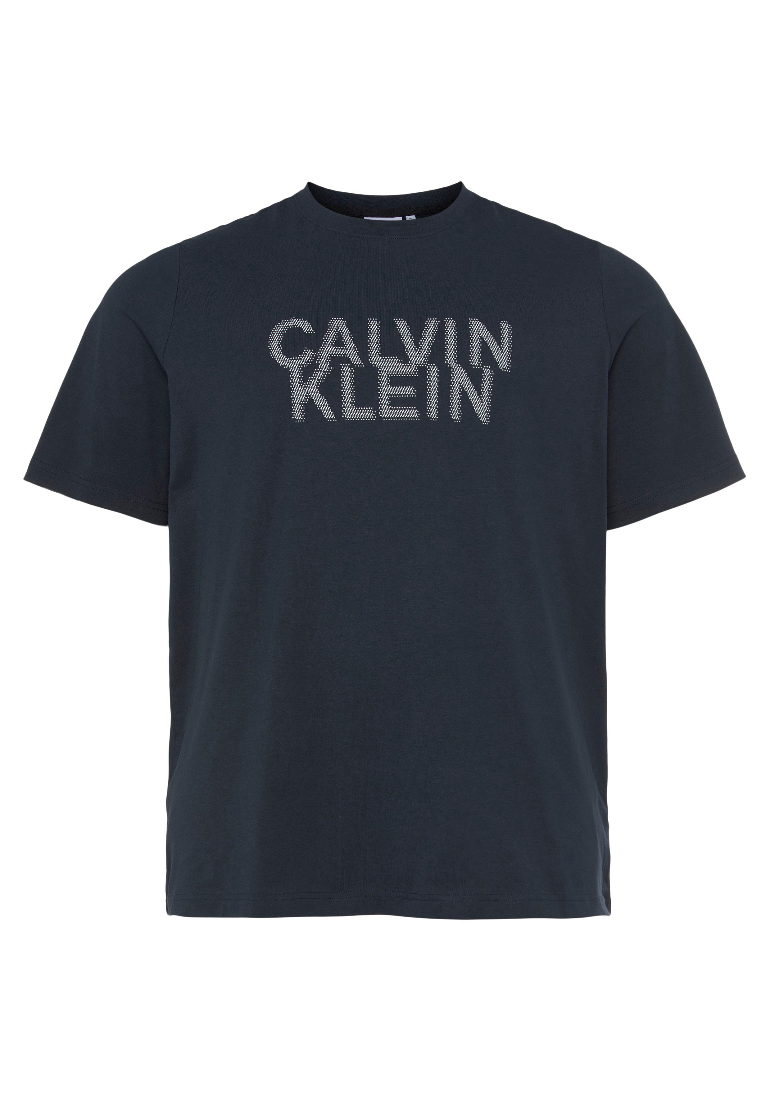 T-SHIRT navy T-Shirt calvin Big&Tall LOGO BT_DISTORTED Calvin Klein