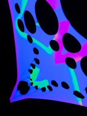 Wandteppich Schwarzlicht Segel Spandex "Progspy Neon Space Star II" Multi 1,5x3m, PSYWORK, UV-aktiv, leuchtet unter Schwarzlicht