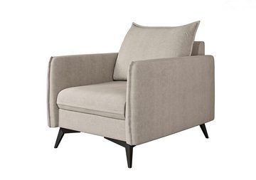 S-Style Möbel Sessel Modernes Azalea mit Schwarz Metall Füßen, mit Wellenfederung