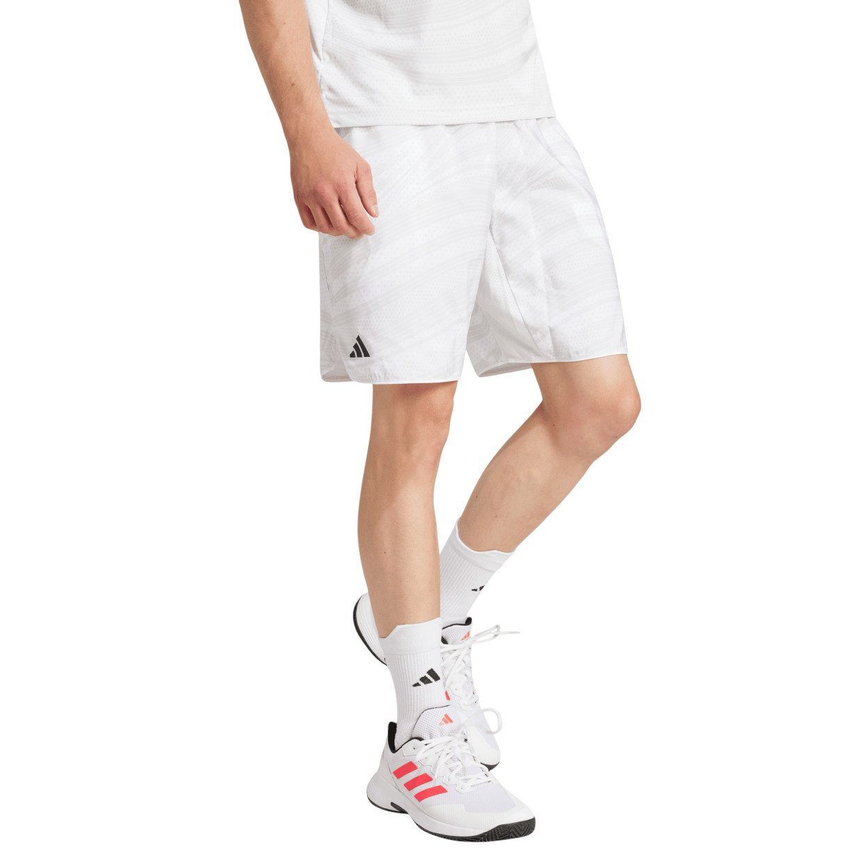 adidas Performance Shorts Tennishose Club Climacool Graphic 7in kurz weiss/grau Herren