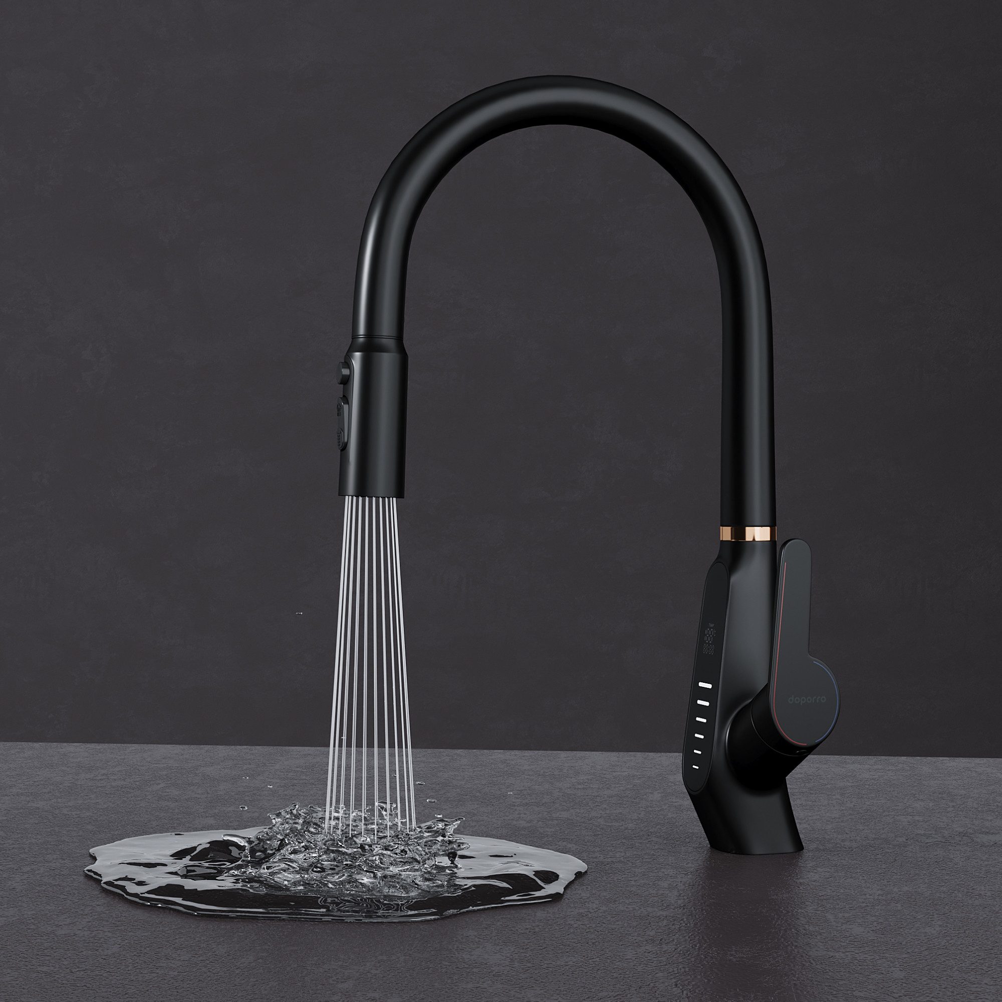 Mai & Mai Küchenarmatur Küchenwasserhahn Spültischarmatur LED-Digitalanzeig günstig online kaufen