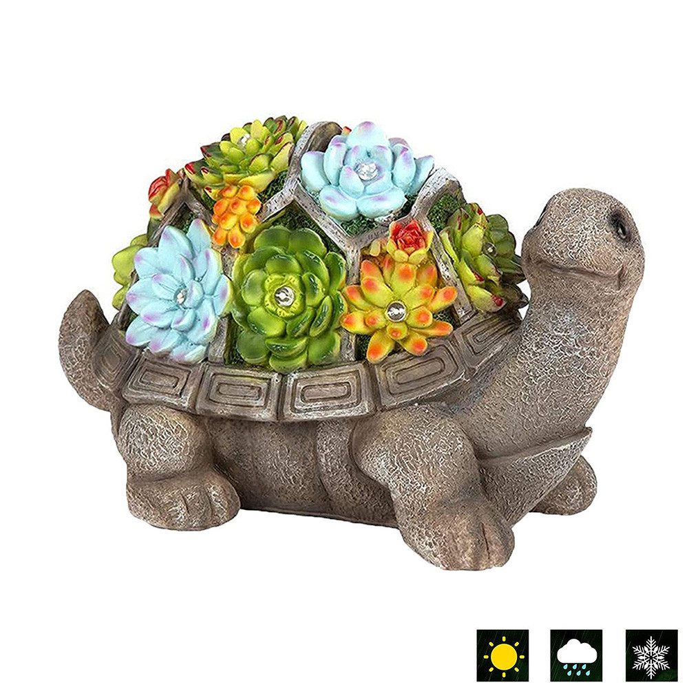 MUPOO Gartenfigur Solar Gartentier Eichhörnchen/Schildkröte mit günstig online kaufen