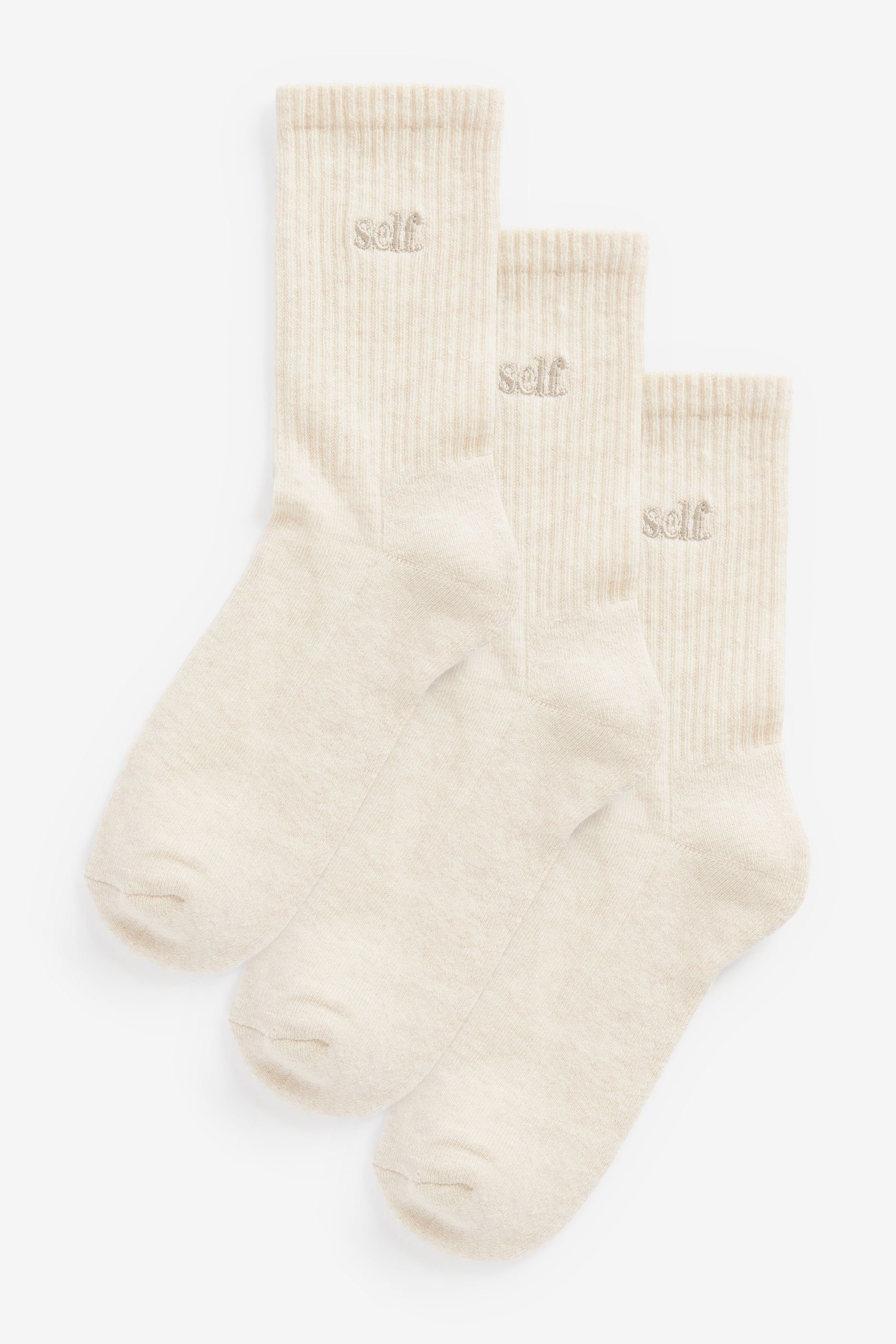 Kurzsocken Self. 3er-Pack Lounge-Socken, gepolsterte Sohle
