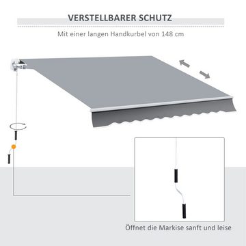 Outsunny Markise Fenstermarkise (Set, 1-St., 1 x Fenstermarkise) Breite: 395 cm, Ausfall: 245cm