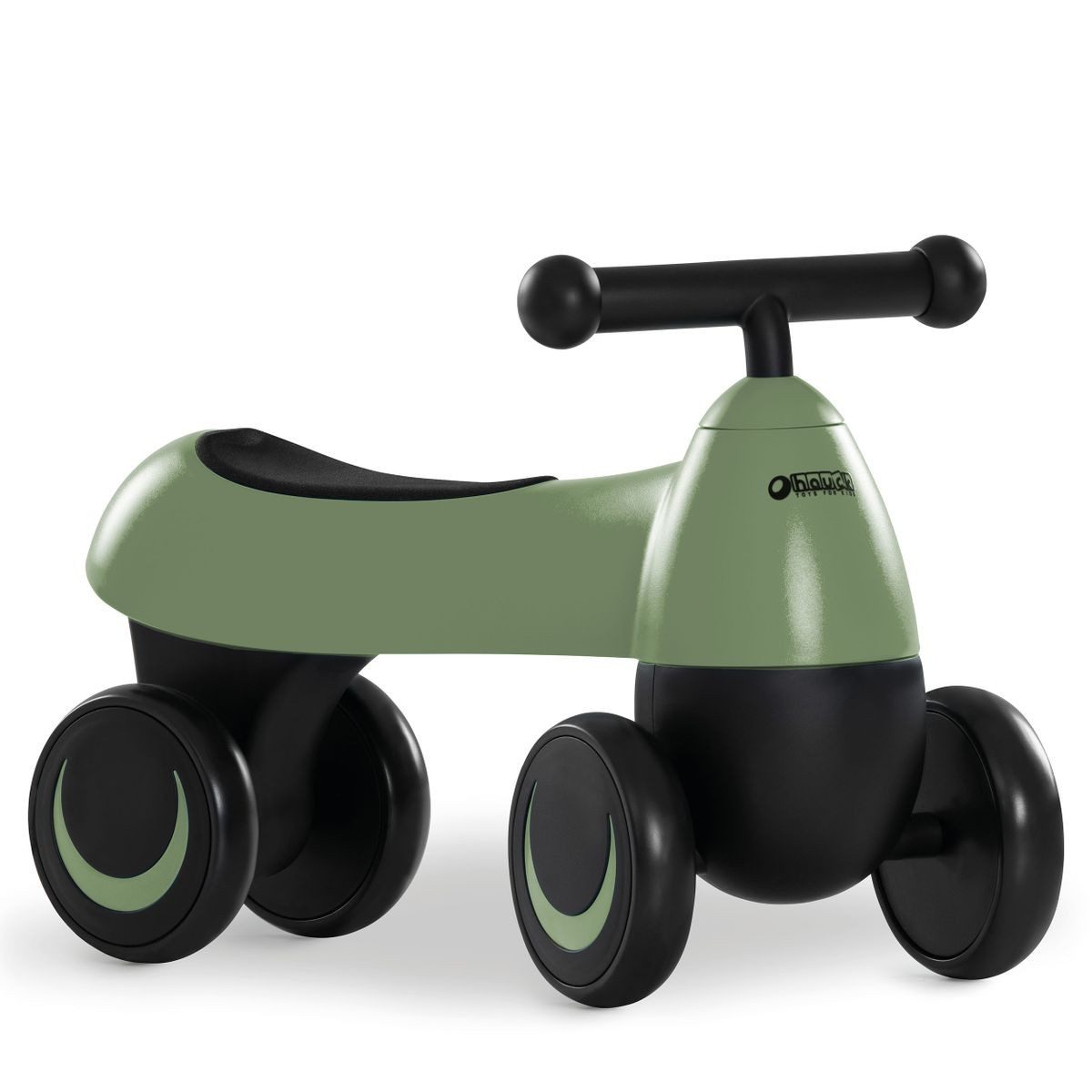 hauck TOYS FOR KIDS Laufrad 1st Ride Four - Matt Green, Baby Rutscher Kinder Laufrad ab 18 Monate bis 25 kg