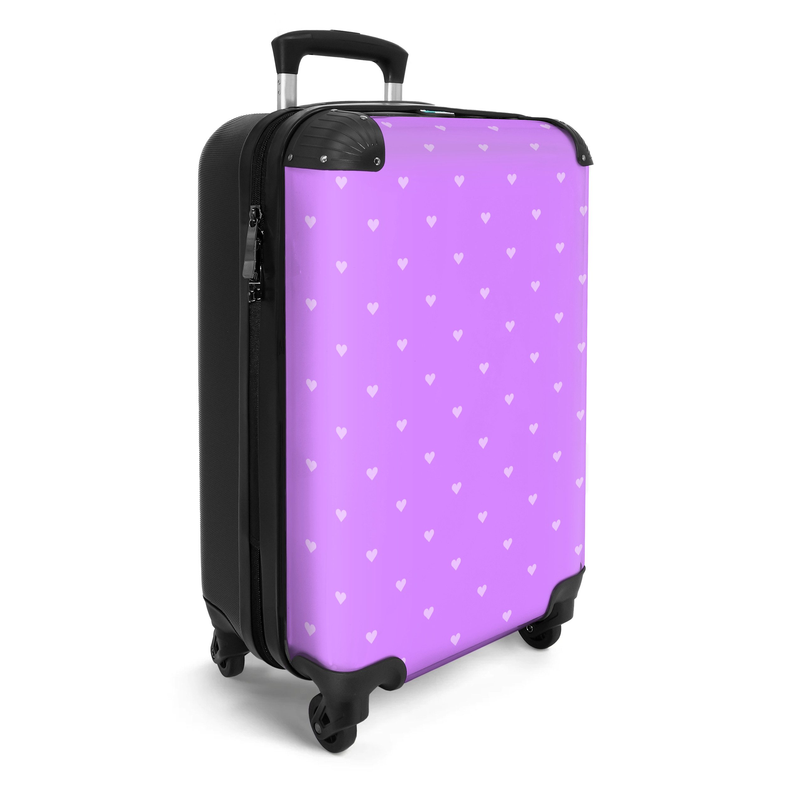 NoBoringSuitcases.com© Hartschalen-Trolley Herzen - Muster - günstig online kaufen