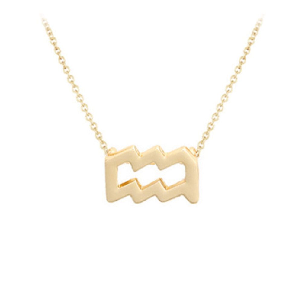 JVD Kette mit Einhänger Gold-plated necklace with Aquarius pendant SVLN0195XH2GOVO
