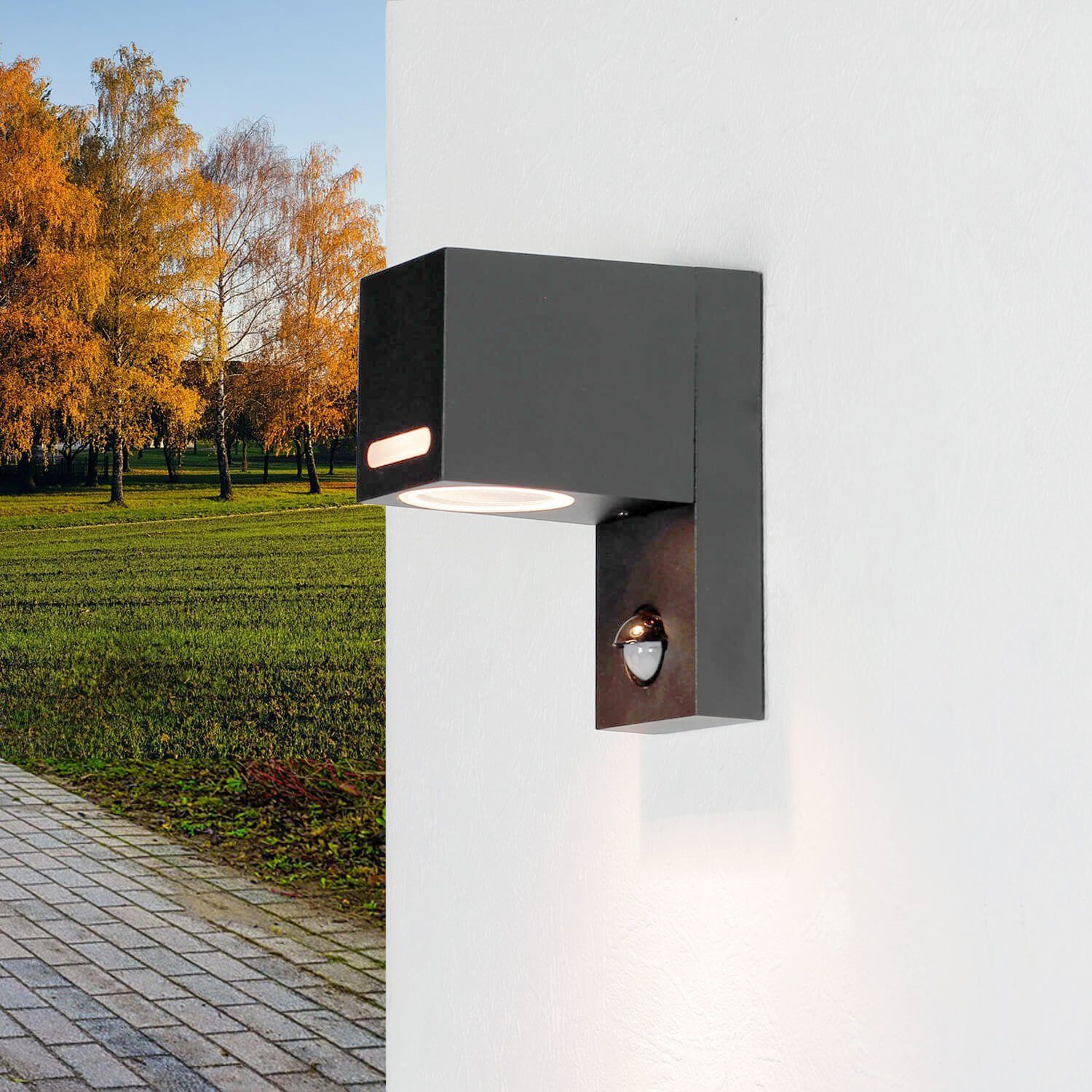 Licht-Erlebnisse Außen-Wandleuchte AALBORG, ohne Leuchtmittel, Außenlampe günstig online kaufen