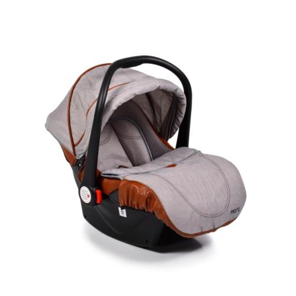 Moni Babyschale Kindersitz, 0+, bis: 13 Alma kg) kg, Fußabdeckung Babyschale Adapter, 13 hellgrau Gruppe Dach (0 