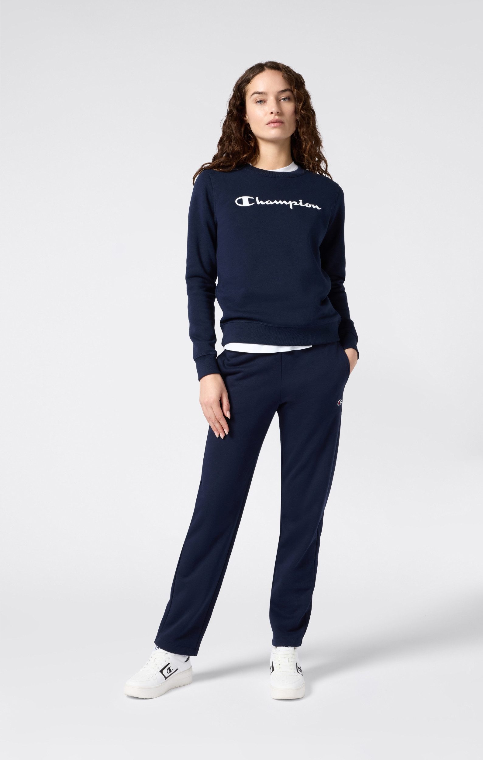 Champion Sweatshirt Rundhals-Sweatshirt für Damen mit Script-Logo Dunkelblau – Bild 5 von 5