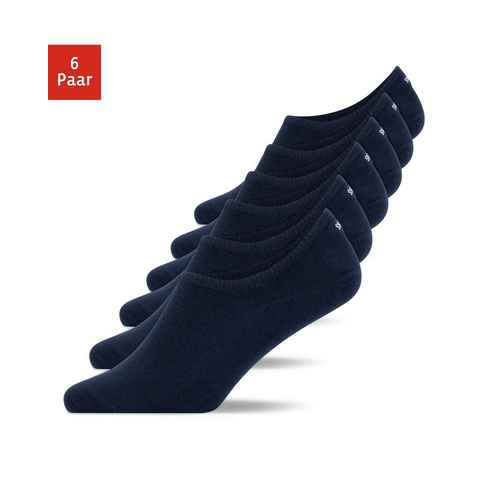 SNOCKS Füßlinge Invisible Socks Sneaker Socken Damen & Herren (6-Paar) aus Bio-Baumwolle, mit Anti-Rutsch-Pad und unsichtbar in den Schuhen