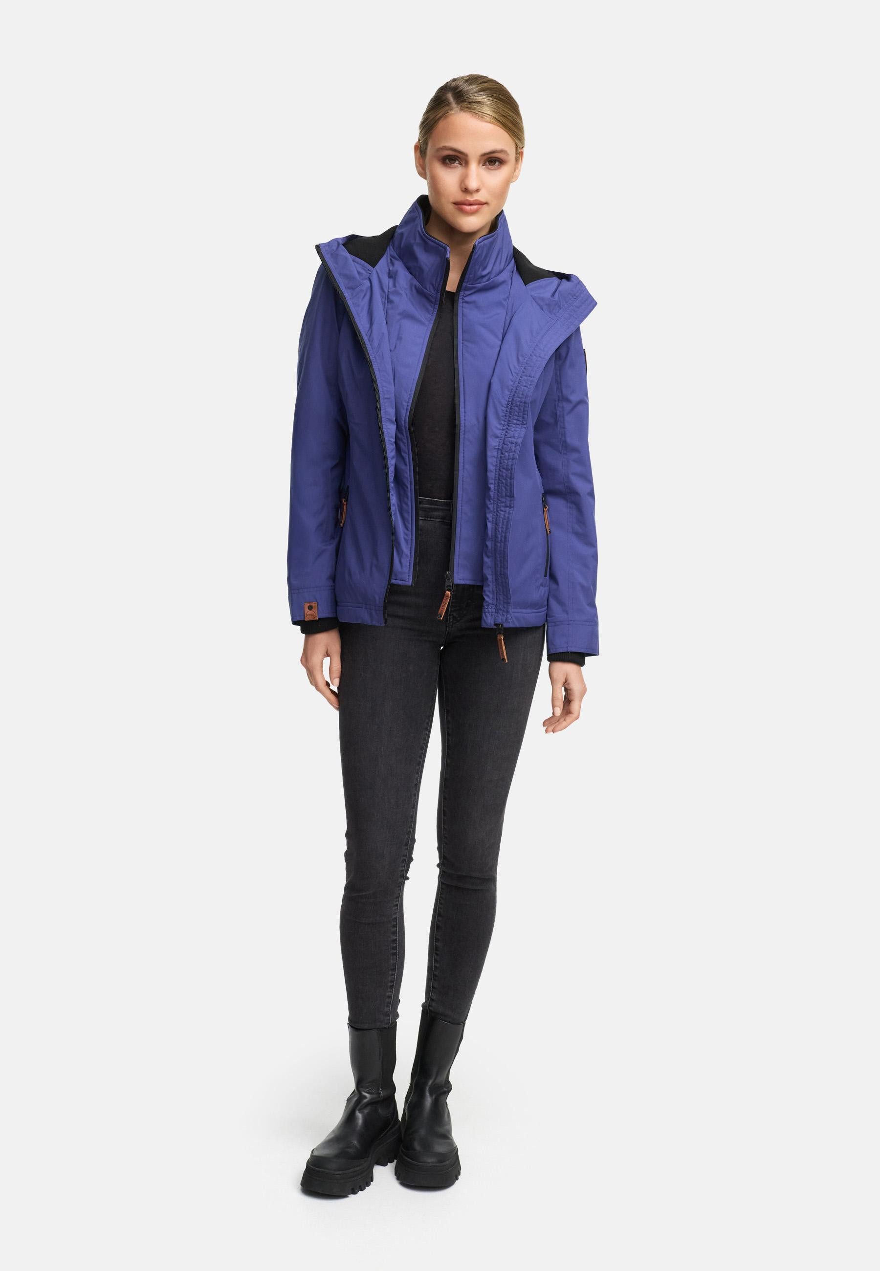 Marikoo Outdoorjacke Erdbeere sportliche Funktionsjacke mit Kapuze