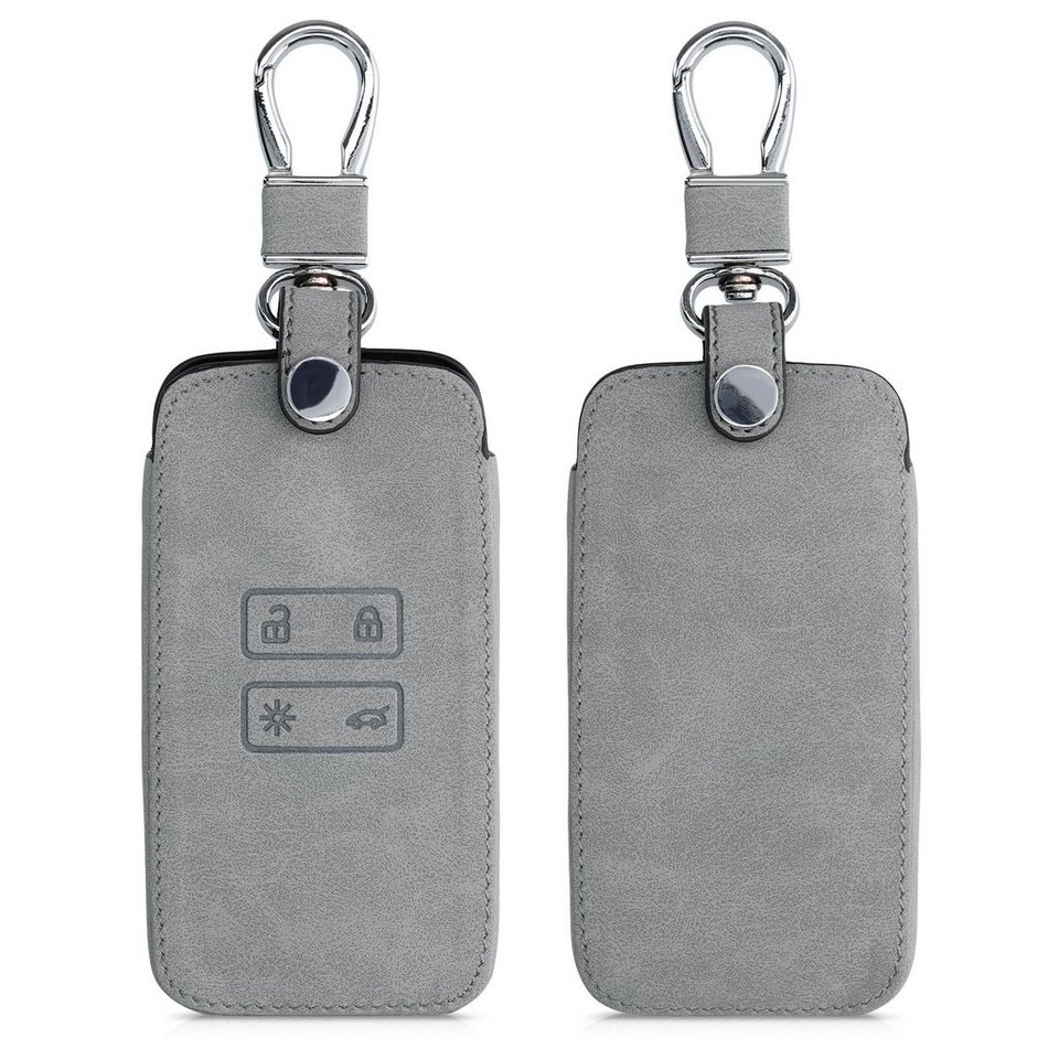 kwmobile Schlüsseltasche Autoschlüssel Hülle für Renault, Wildlederoptik -  Kunstleder Schutzhülle Schlüsselhülle Cover