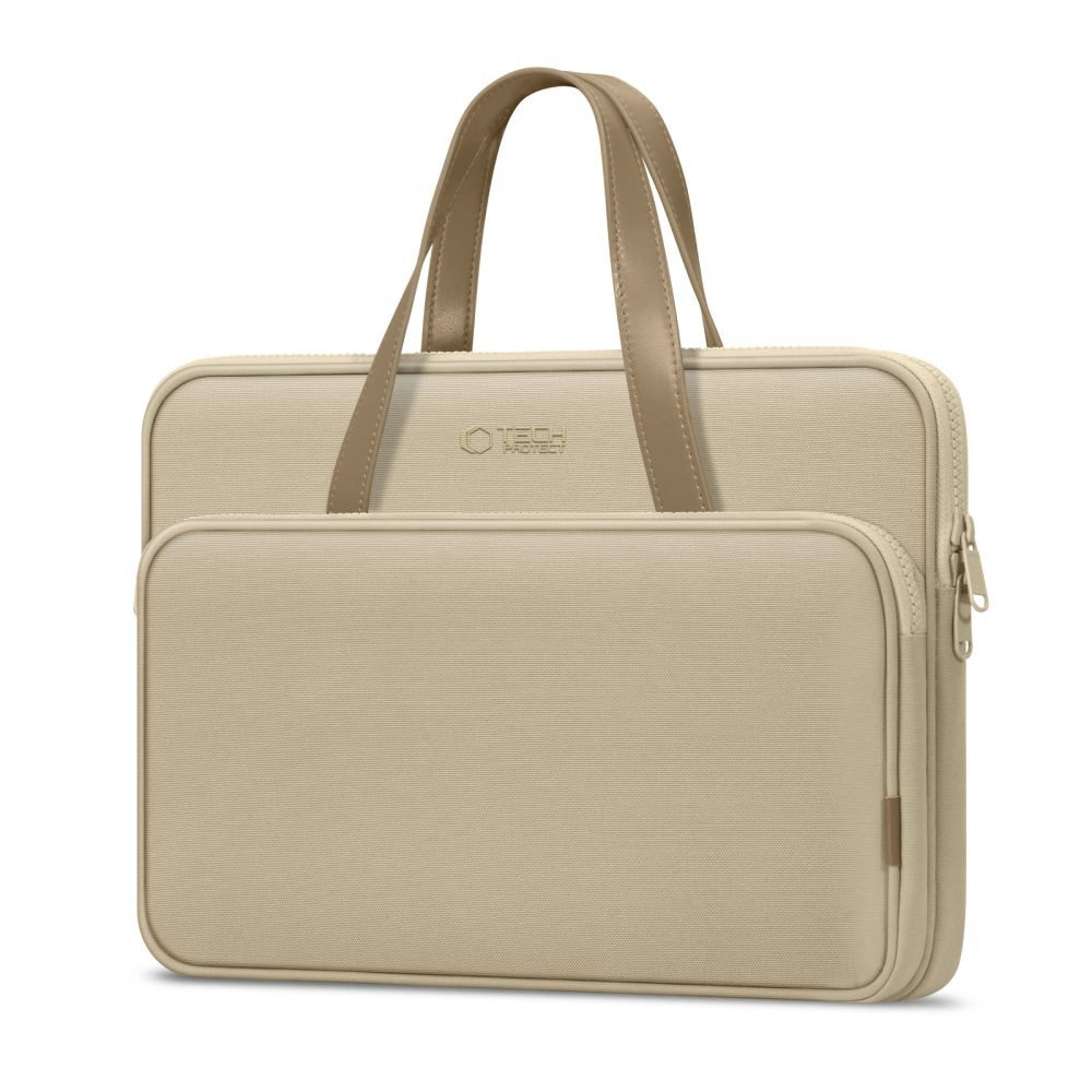 TECH PROTECT Tragetasche Laptoptasche Notebooktasche Aktentasche (Spar-Set, 1-tlg., 36 x 26 x 4, 5 cm elegant), 2 Fächer, Trolley-Schlaufe, gepolstert, wasserabweisend