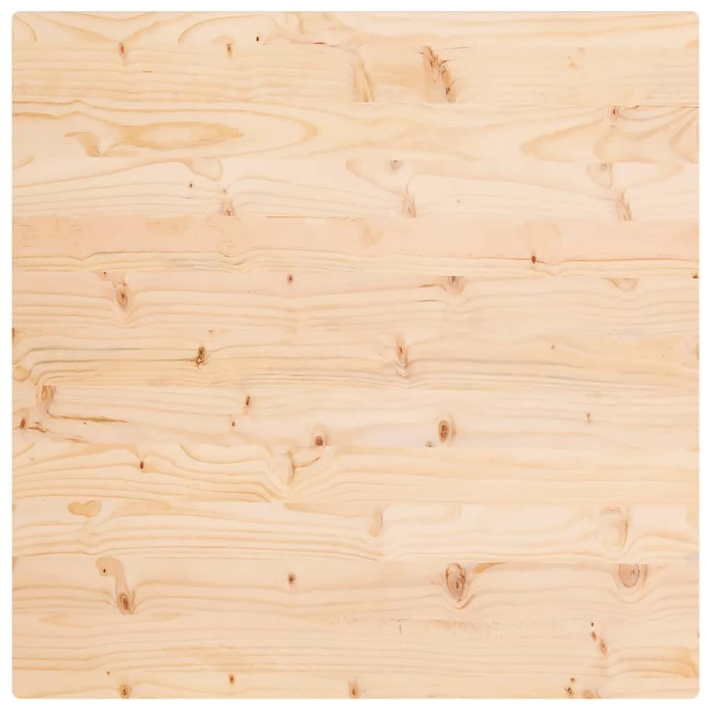 Tischplatte Massivholz furnicato Quadratisch 90x90x2,5 cm Kiefer St) (1