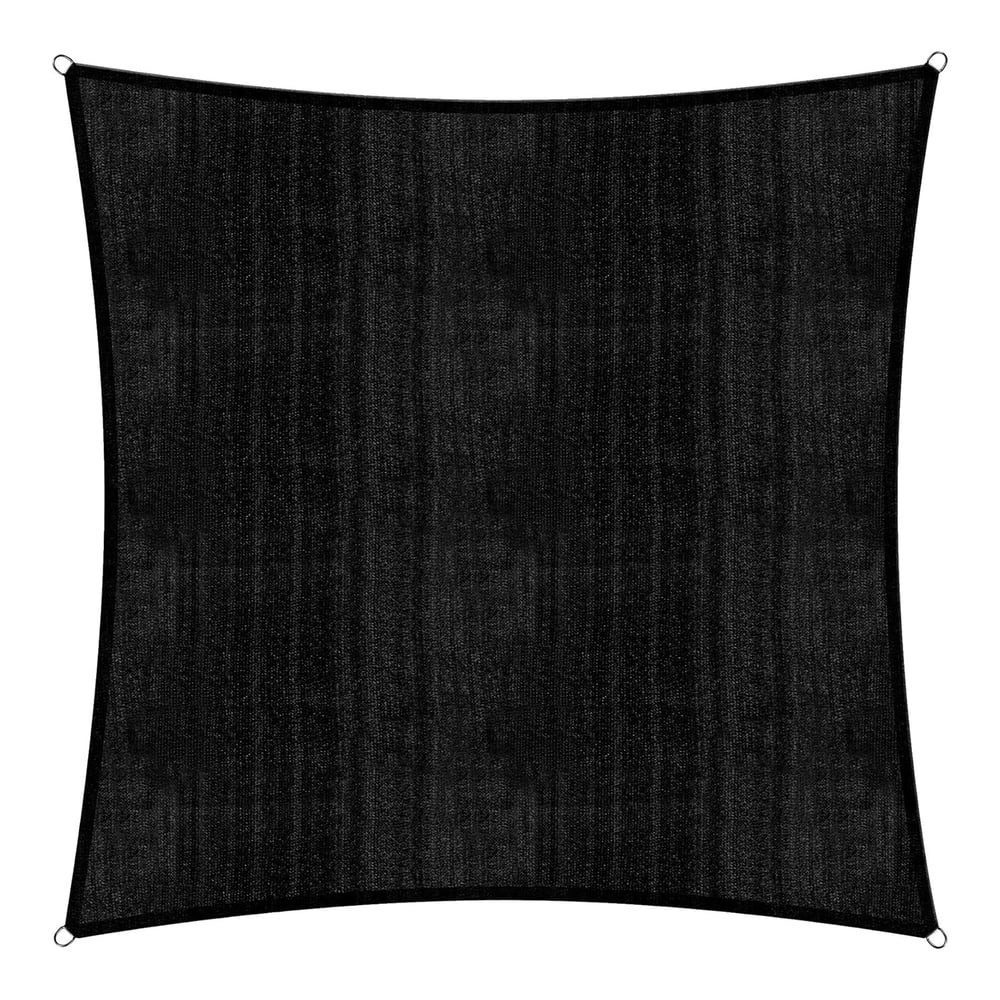 Lumaland Sonnensegel Sonnensegel 5 x 5 m Quadrat, Wetterbeständig, 100% HDPE mit Stabilisator für UV Schutz