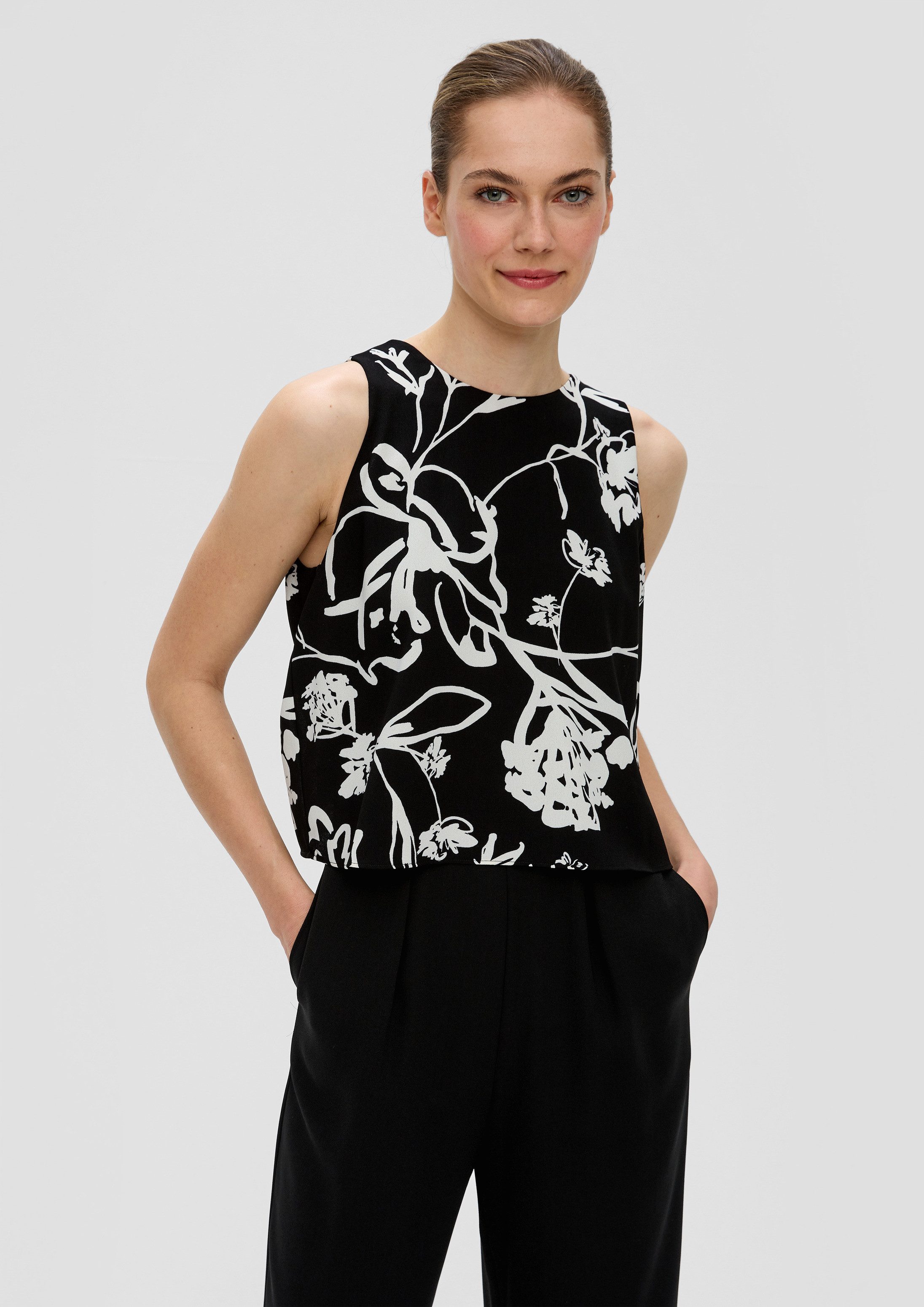 s.Oliver Jumpsuit Overall Jumpsuit aus Crêpe