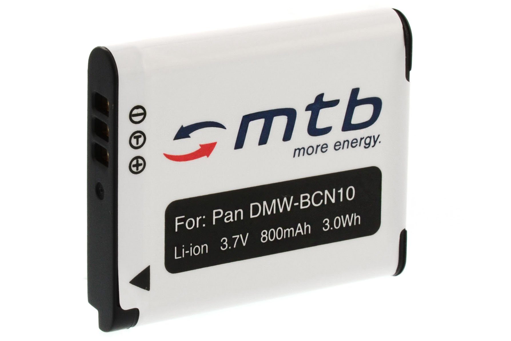 mAh kompatibel Panasonic [BAT-390 für: Akku-Typ energy BCN10 V), mtb passend - Panasonic mit 800 Kamera-Akku more Lumix DMC-LF1… (3,7 - Li-Ion] EOL