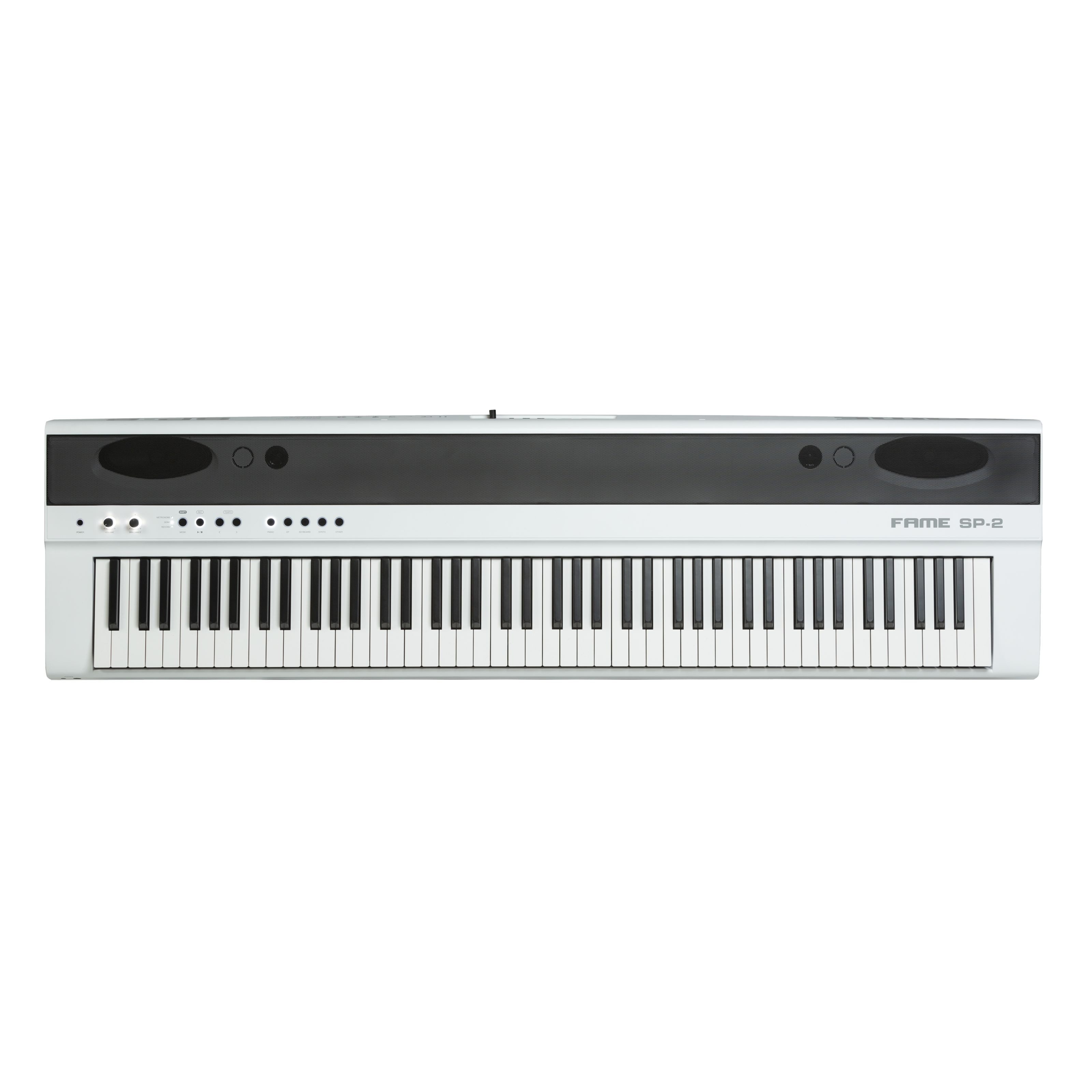 FAME Stagepiano (SP-2 Stagepiano Set 88 Tasten Hammermechanik 25 Sounds 50 Styles 192-stimmige Polyphonie inklusive Ständer Ideal für Anfänger und Profis, Stage Pianos, Stage Piano-Sets), SP-2 Stagepiano, Hammermechanik, 88 Tasten, 25 Sounds, 50 Styles