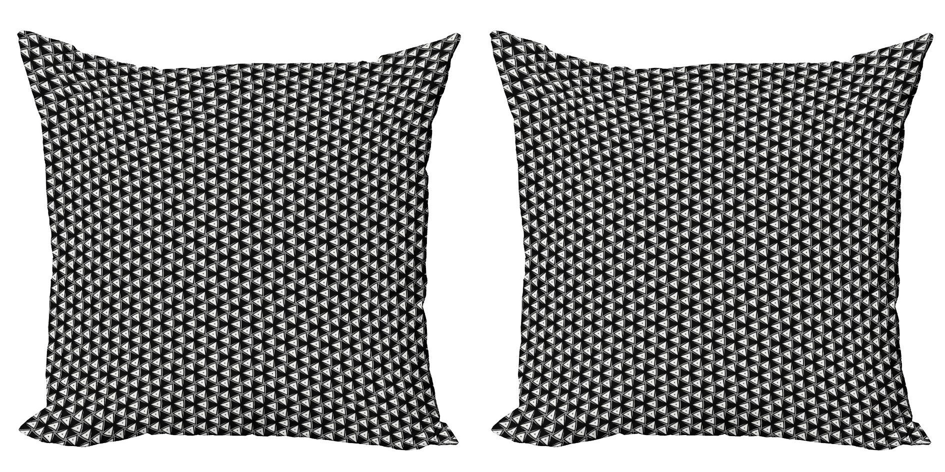 Kissenbezüge Modern Accent Doppelseitiger Digitaldruck, Abakuhaus (2 Stück), Geometrisch Modernes Dreieck Maßwerk