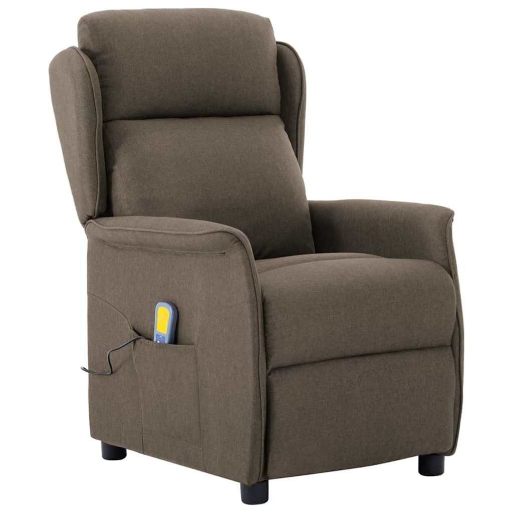 vidaXL Massagesessel Massagesessel mit Kissen Taupe günstig online kaufen