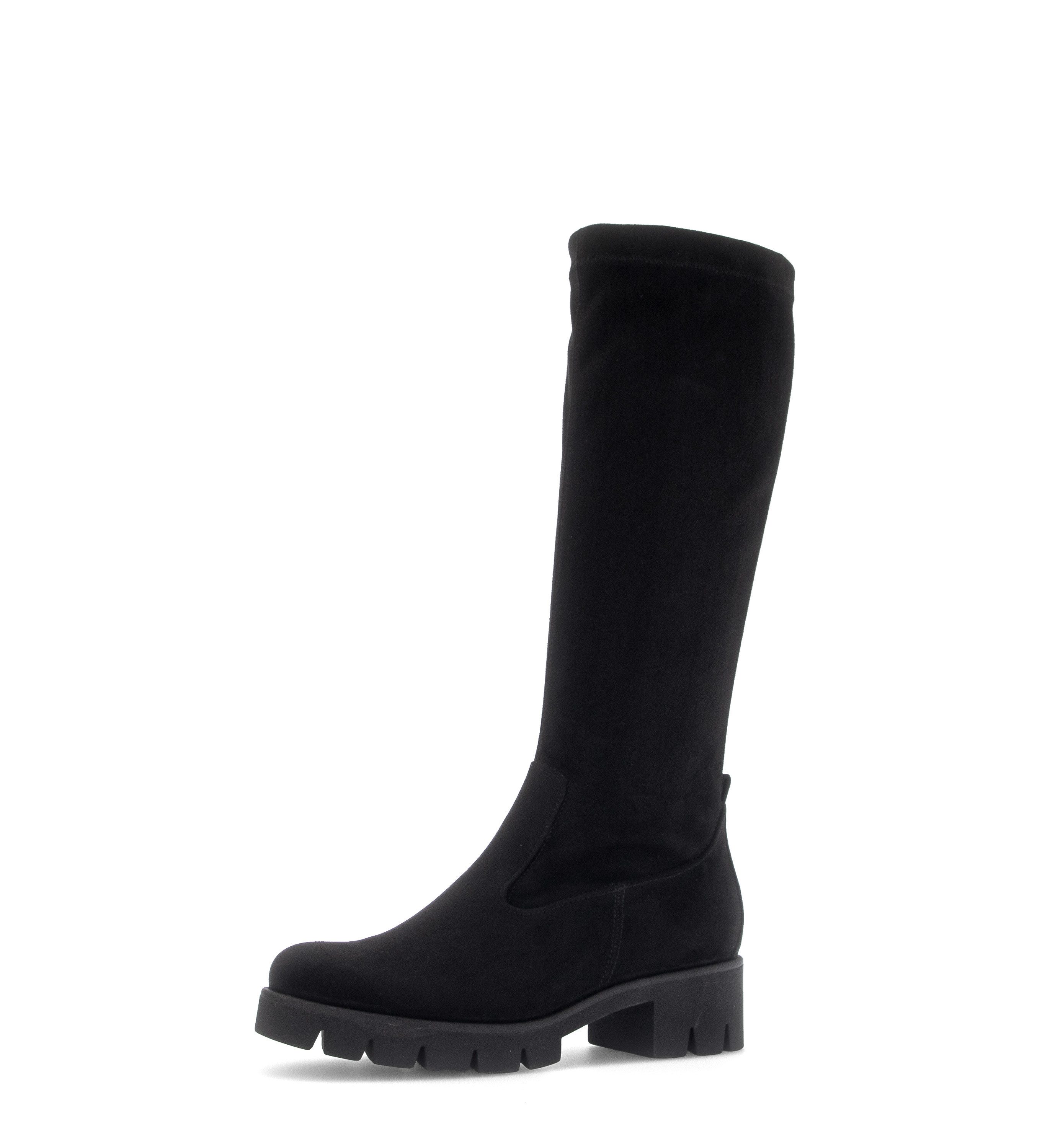 Gabor Stiefel Blockabsatz, Langschaftstiefel mit praktischem Innenreißverschluss