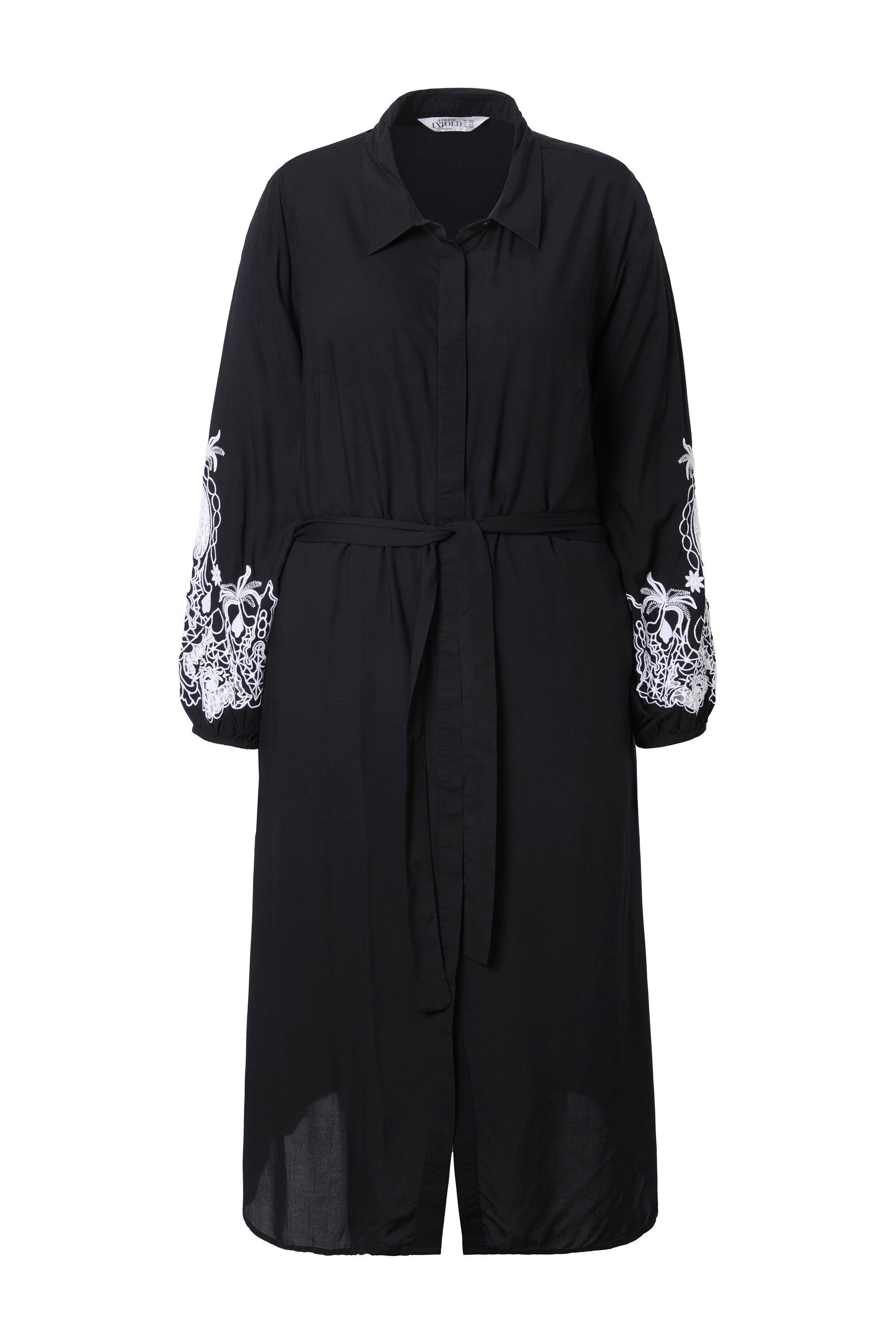 Studio Untold Midikleid Hemdblusen-Midikleid A-Linie bestickte günstig online kaufen
