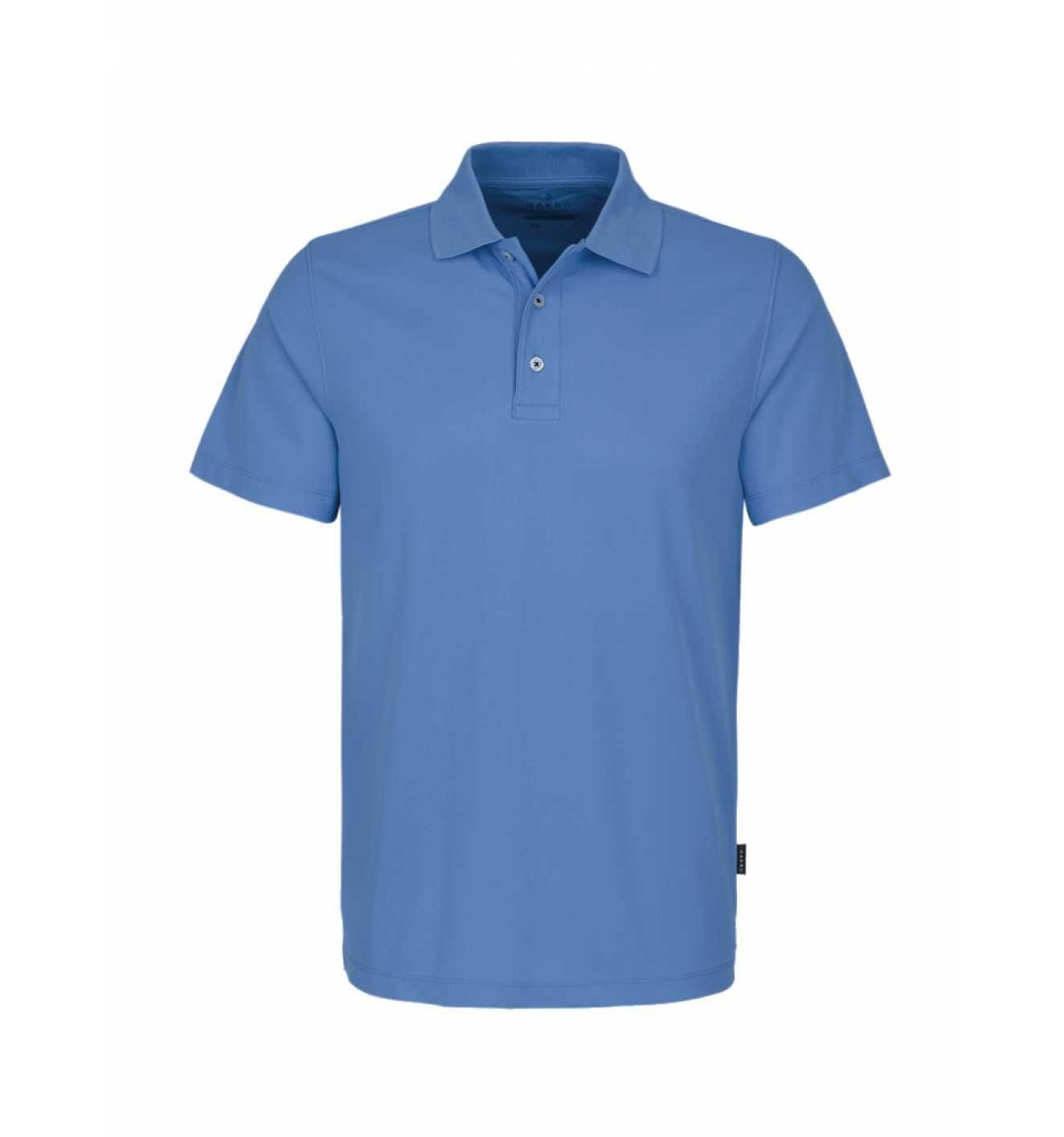 körpernah Poloshirt Coolmax (Kein 1-tlg., 1er-Pack) malibu-blau sportlich geschnitten Herren Set, Hakro #806