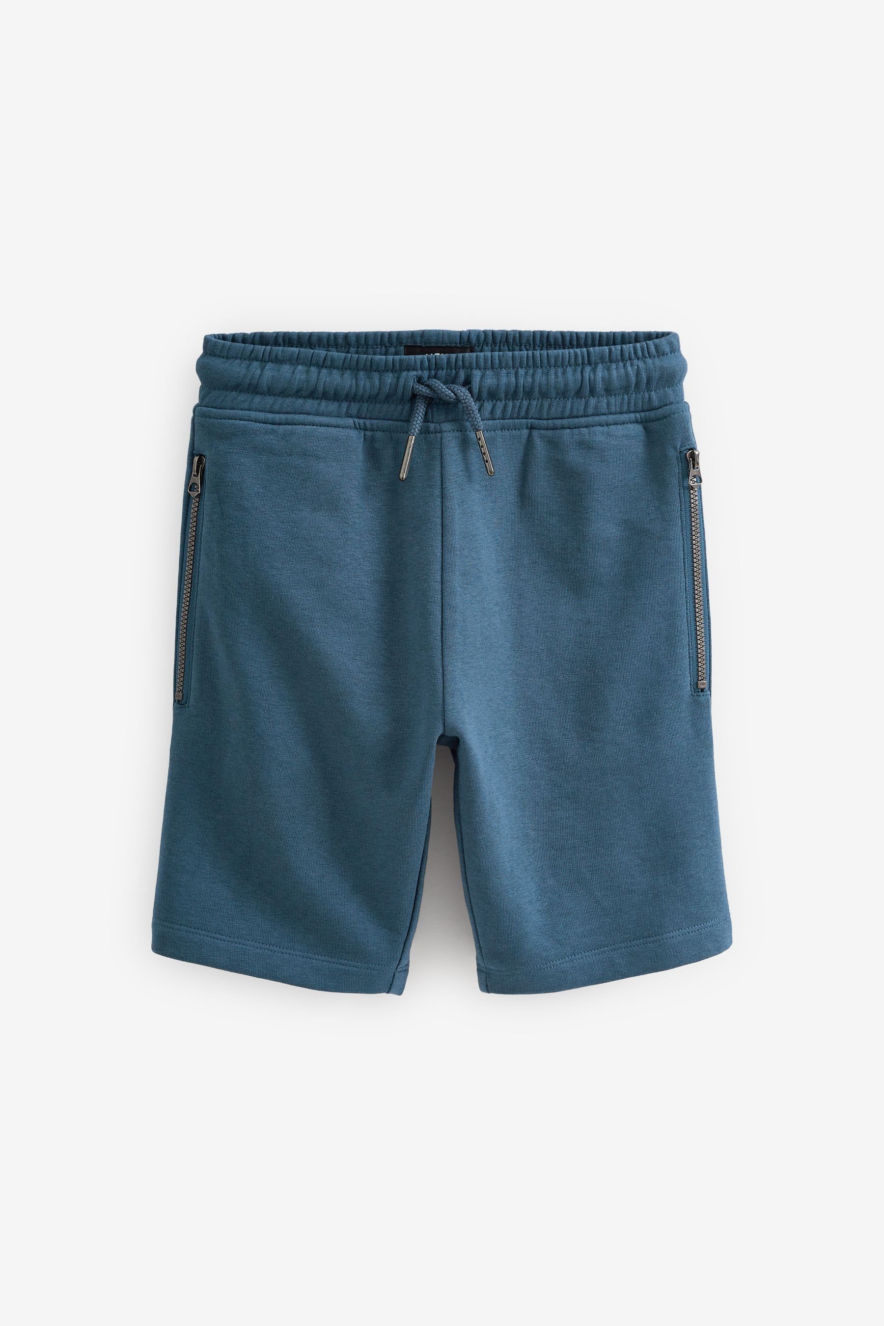 Reißverschlusstasche Sweatshorts (1-tlg) Blue Jersey-Shorts Next mit