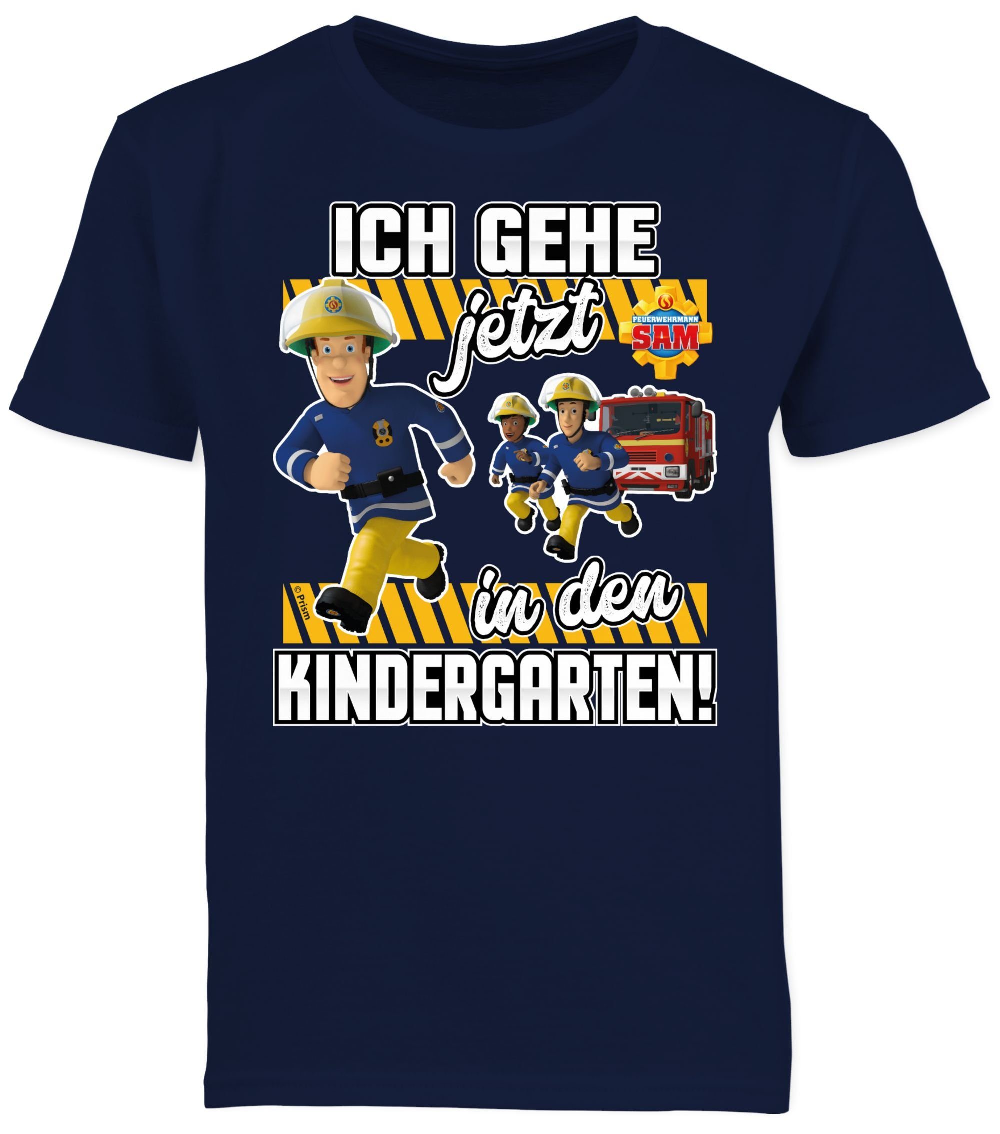 Shirtracer T-Shirt Ich gehe jetzt in den Kindergarten! (1-tlg) Feuerwehrmann Sam Jungen