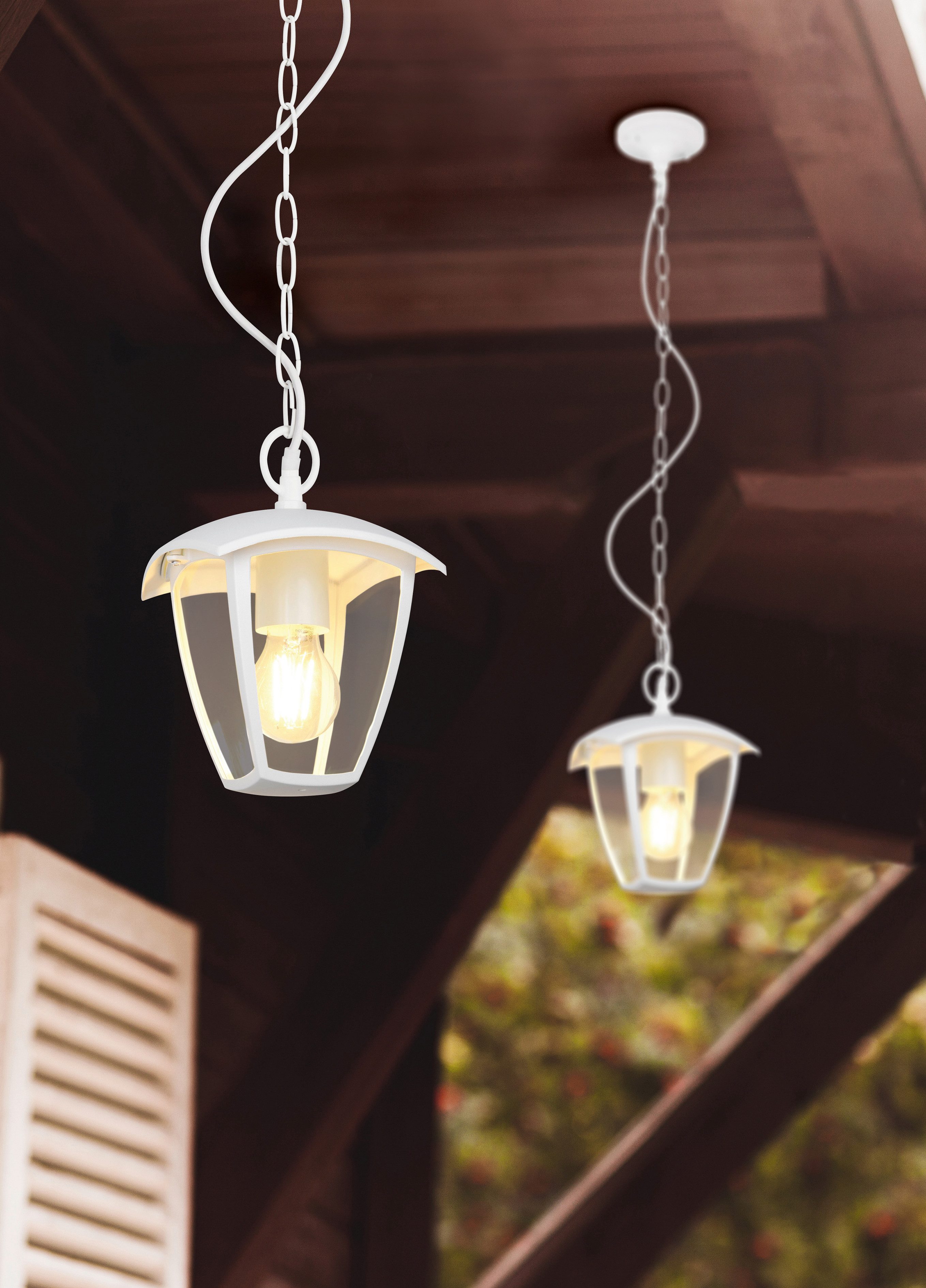 TRIO Leuchten Außen-Deckenleuchte VENTA, Outdoor Pendelleuchte 1-flammig, exkl 1x E27 max 10W, IP44, Leuchtmittel wechselbar, warmweiß - kaltweiß, Terrassen Hängelampe, Pendelleuchte Garten max Höhe 82cm