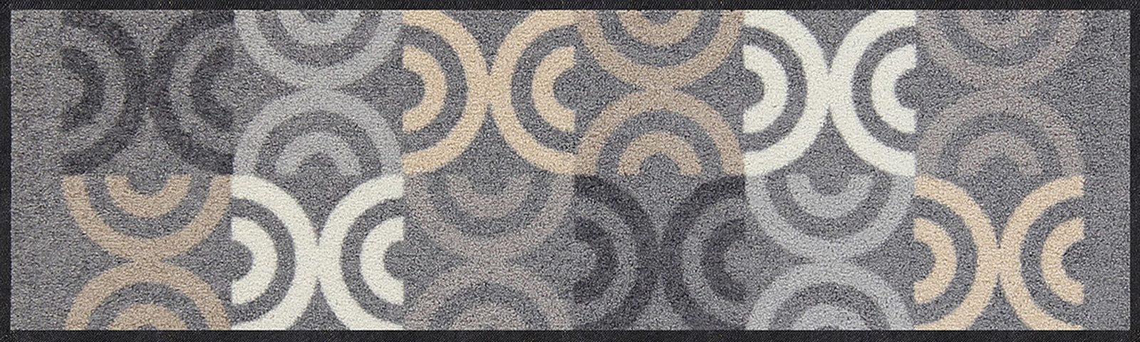 Salonloewe Fußmatte Salonloewe BORRBY CITY CHIC Fußmatte Wohnmatte 30 x 100 cm, Rechteckig, Höhe: 7 mm, In- und Outdoor, waschbar bei 40° Grad und trocknergeeignet