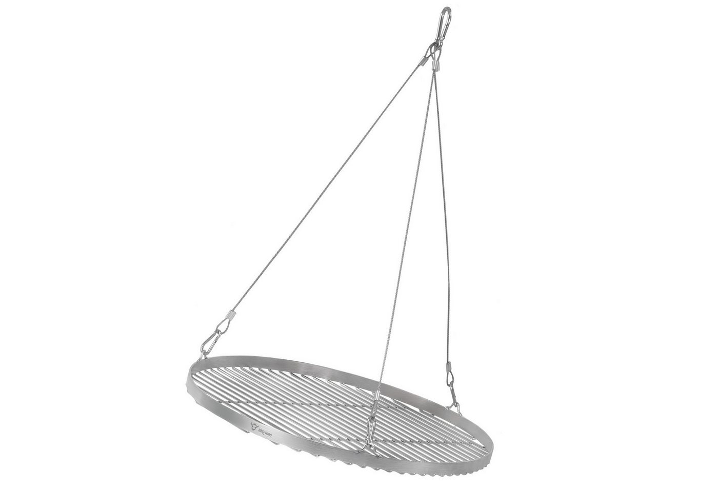 BBQ-Toro Grillrost Edelstahl Grillrost Rund Ø 50 cm, BBQ Grillgitter mit Seilaufhängung, Stabil