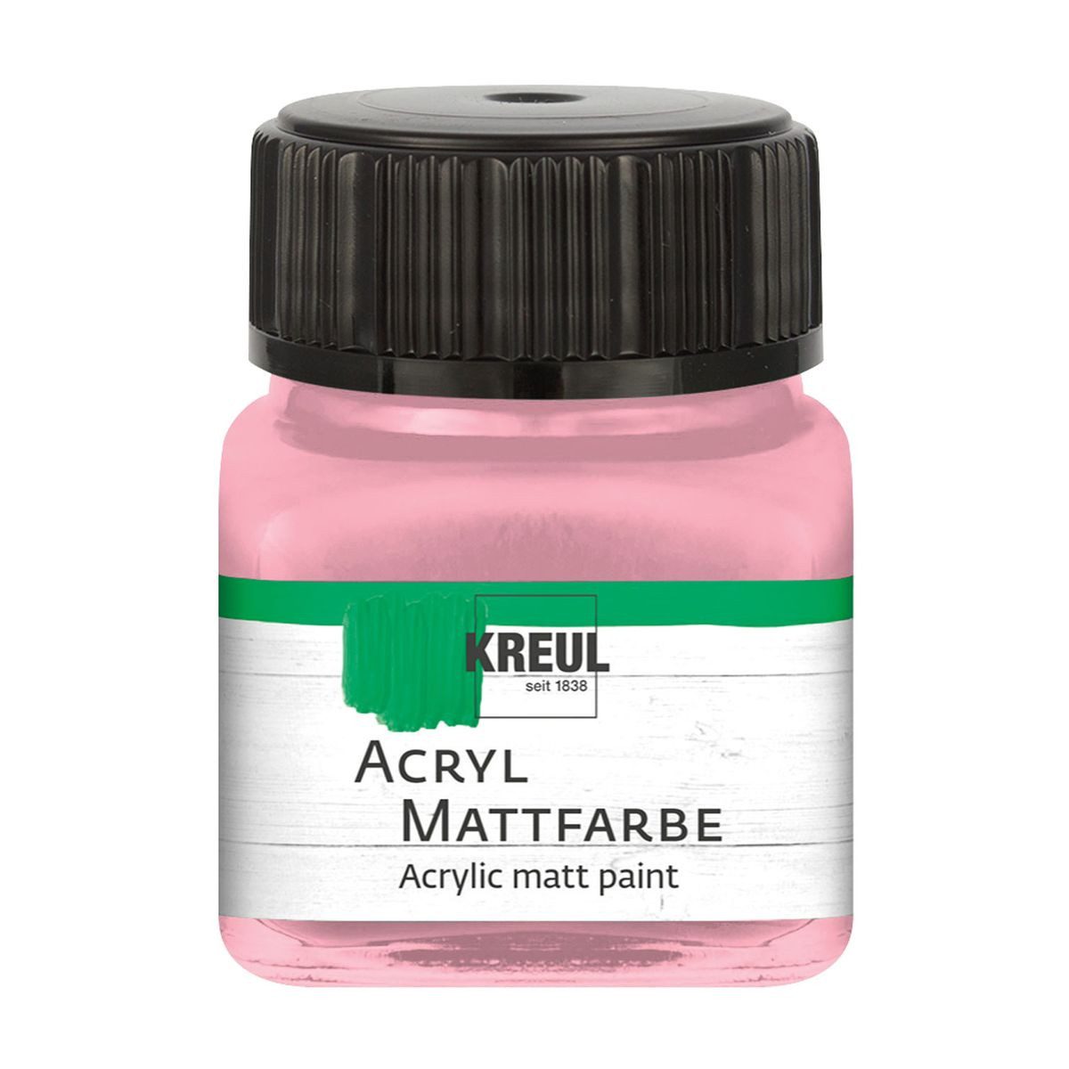 C. KREUL Acrylfarbe KREUL Acryl Mattfarbe pastellrosa 20ml Glas