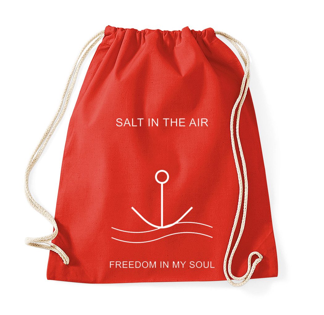Blondie & Brownie Turnbeutel SaltSaul Beutel Salt in the Air Turnbeutel Anker Maritim Freedom Soul (Einzeltasche, Einzelartikel), SaltSaul Anker Freiheit Turnbeutel