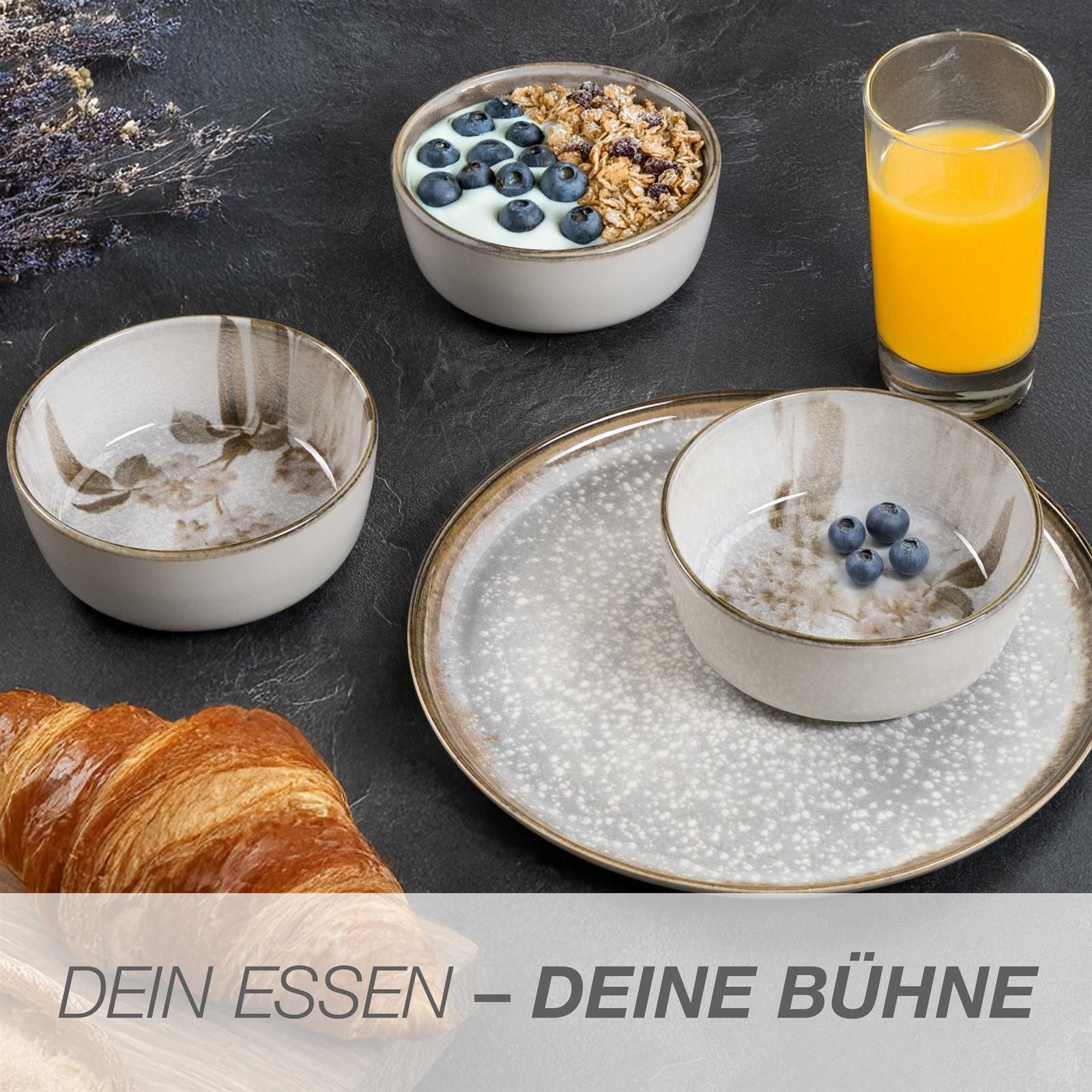 Moritz & Moritz Dessertschale BLOSSOM Müslischalen 6er Set, Porzellan, (Set, 6-tlg), Müslibowls für 6 Personen – Bild 5 von 5