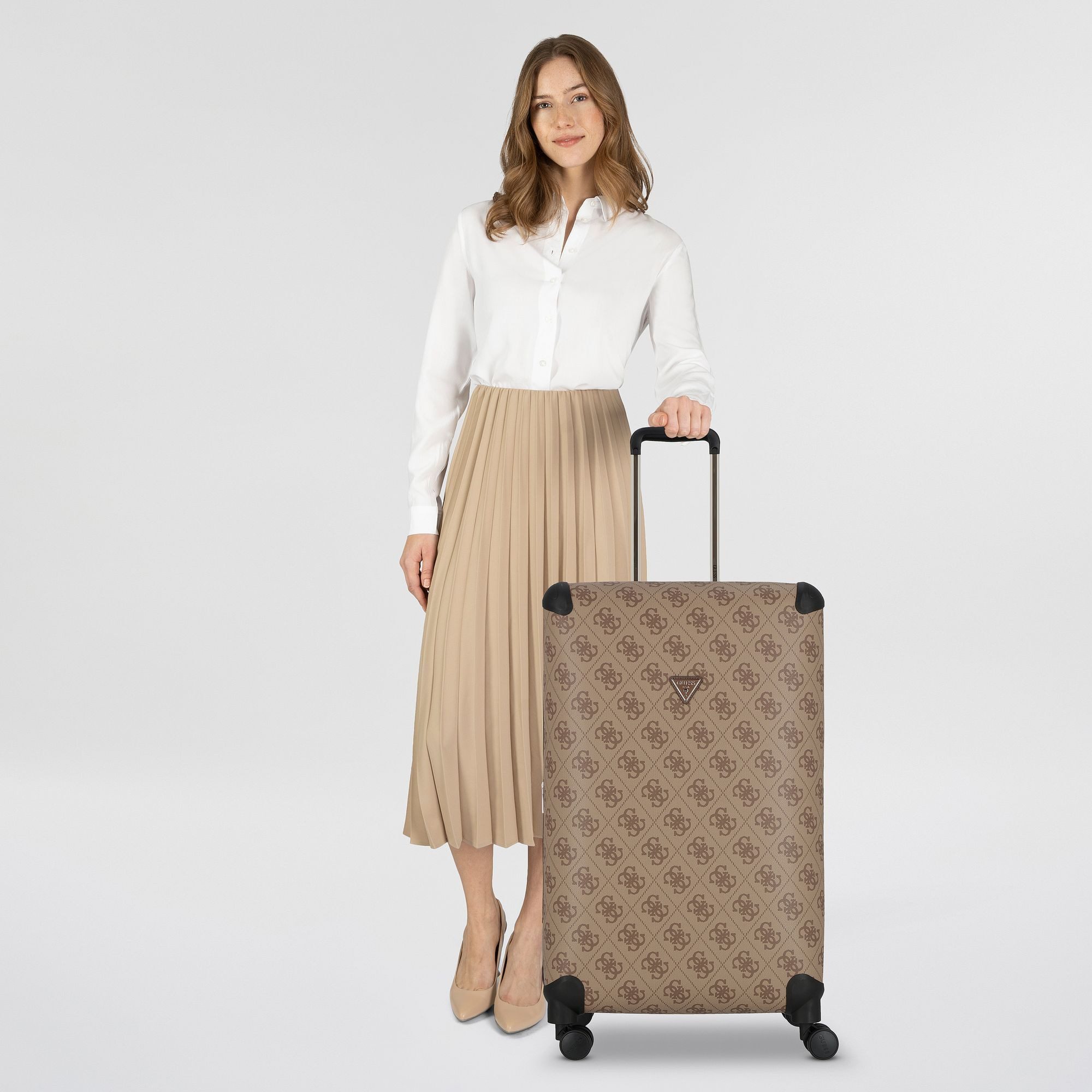 Guess Hartschalen-Trolley Berta, 4 Rollen, Polyurethan