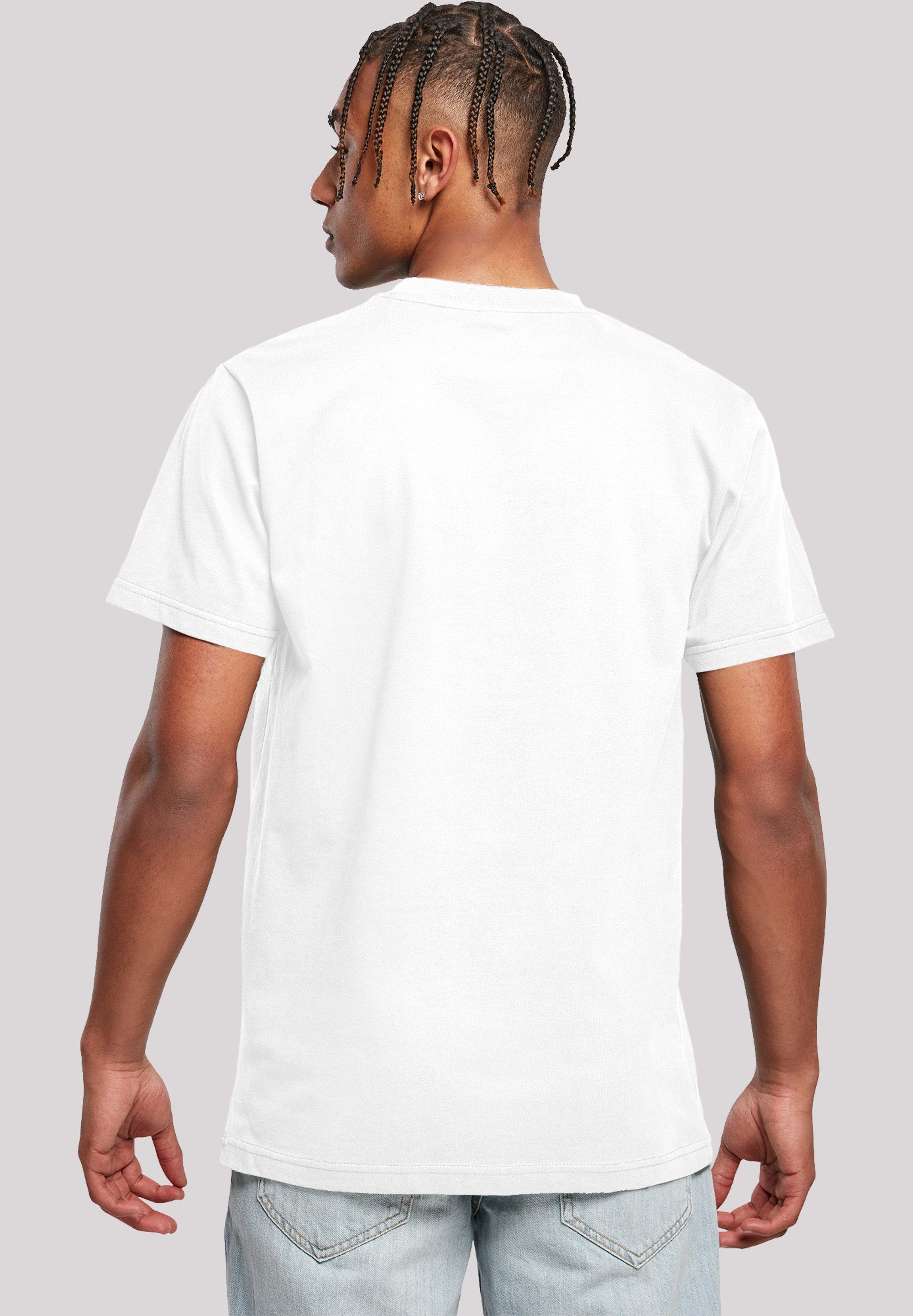 Man weiß Herren,Premium Cover Merch,Regular-Fit,Basic,Logo F4NT4STIC Marvel T-Shirt Iron Print