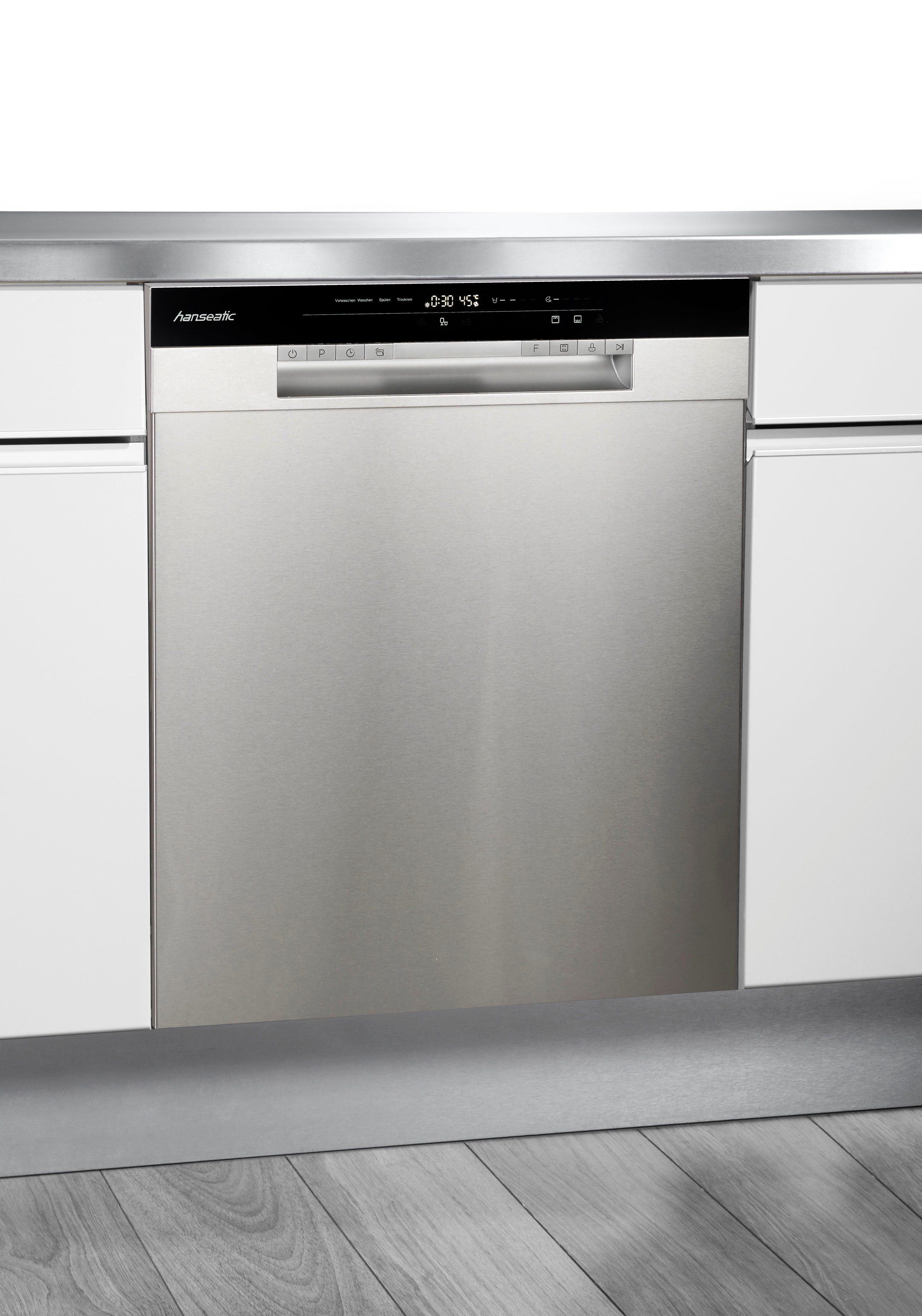 Hanseatic Unterbaugeschirrspüler HGU6082B147931ES, 14 Maßgedecke, mit Innenraumverkleidung aus Edelstahl, mit Besteckschublade