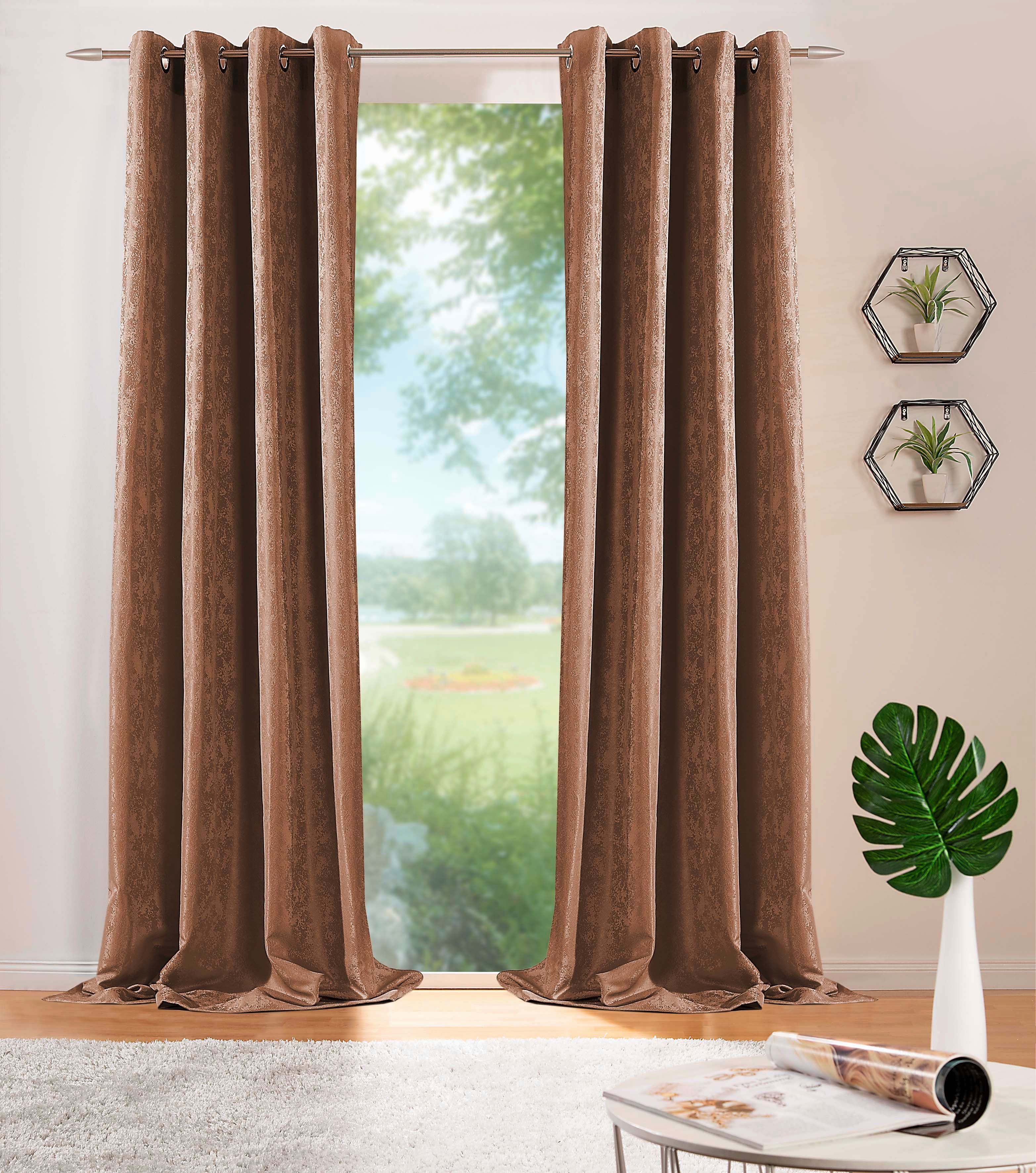 DecoHome24 Gardine Brillant Meliert, Ösen (2 günstig online kaufen