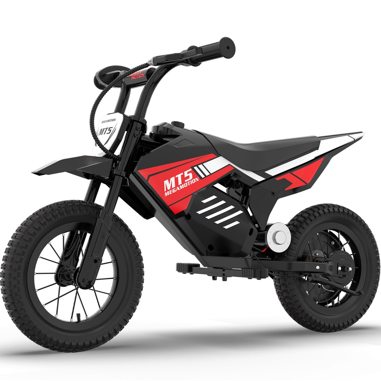 Mega Motion Elektro-Kindermotorrad MT5, 150W, 5,2AH, 8/16 km/h, 12 Zoll Luftreifen, Reichweite 10 km, Belastbarkeit 40 kg, Schnellladung 2–3 h, Elektromotorrad für ab 6 Jahren