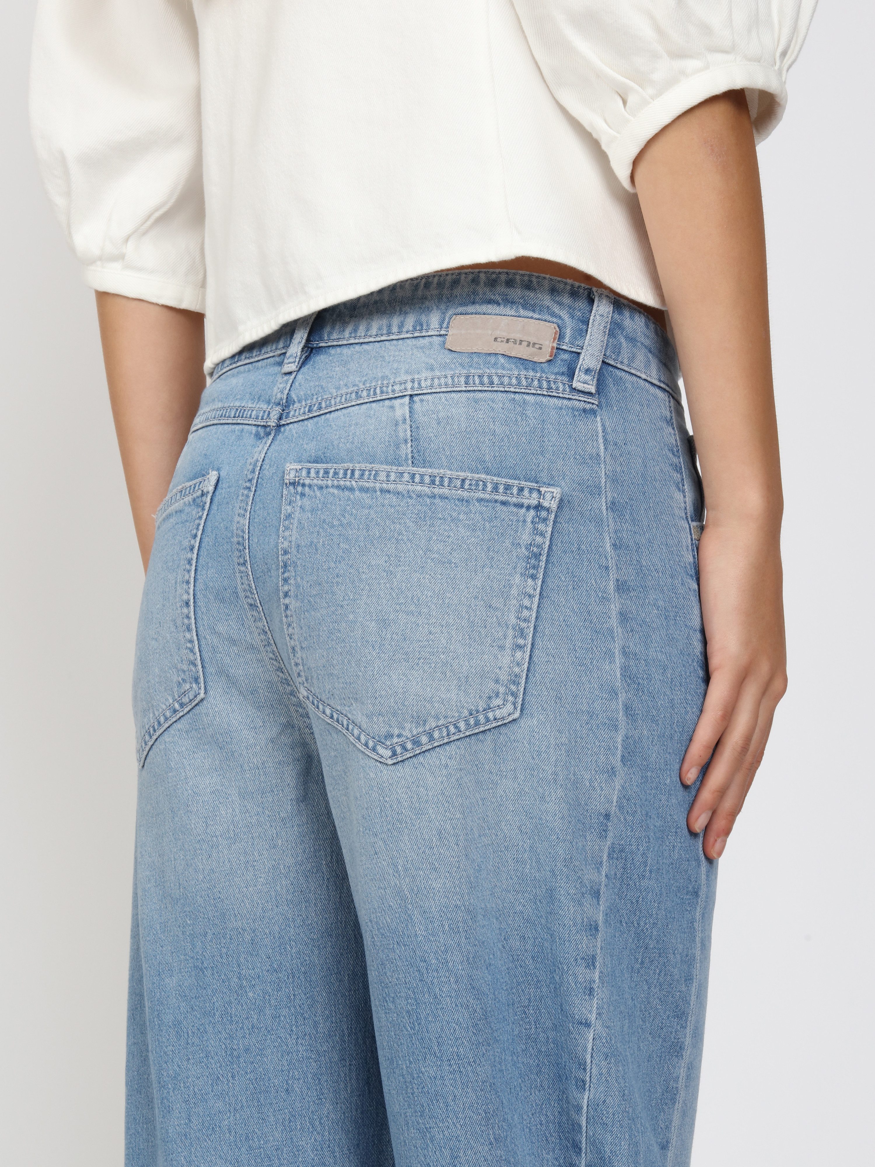 GANG 5-Pocket-Jeans 94BLAKE mit eingesetztem Seitenstreifen, cropped