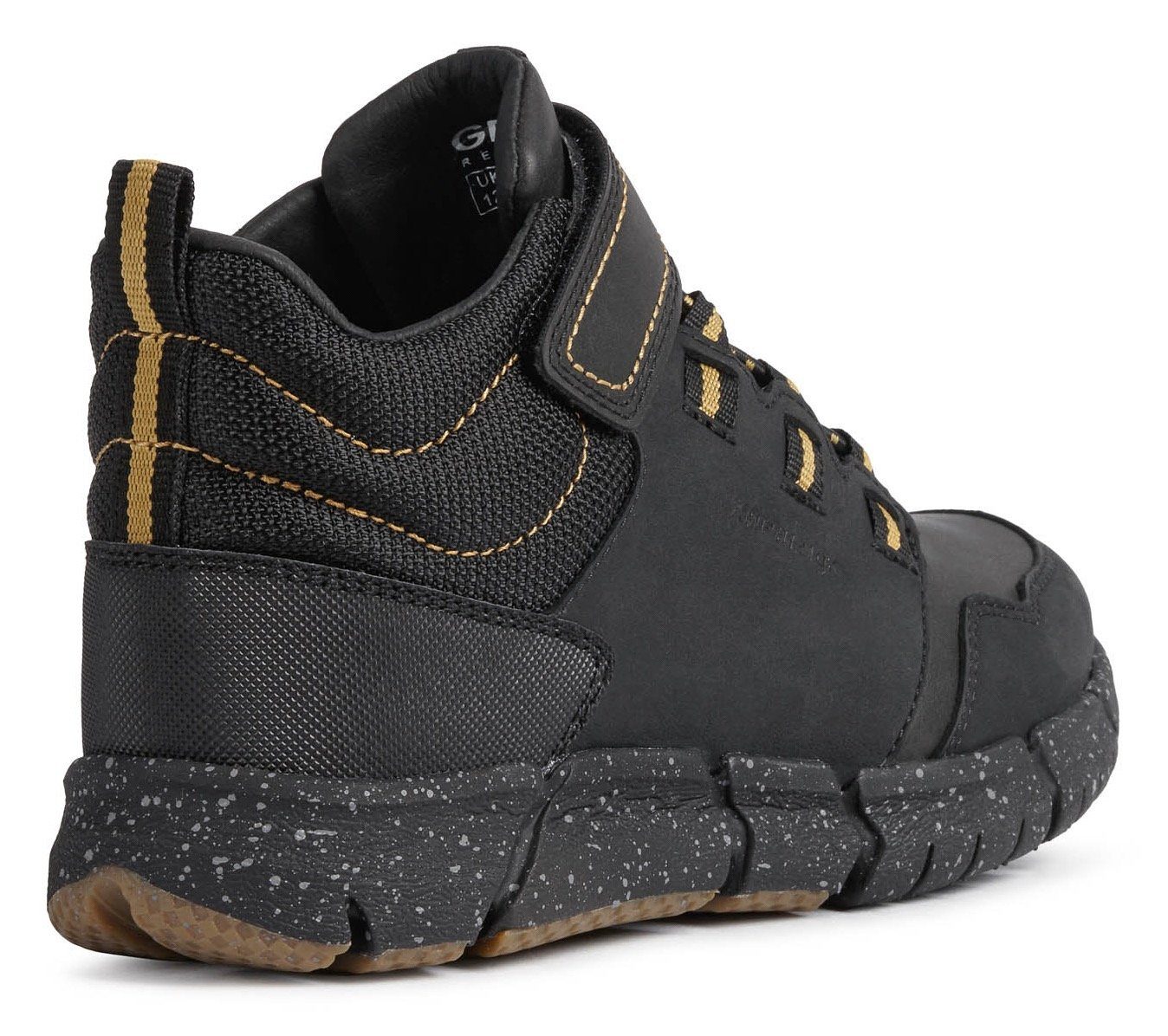 Geox J FLEXYPER BOY B ABX mit Winterboots schwarz-gelb wasserabweisender TEX-Membrane