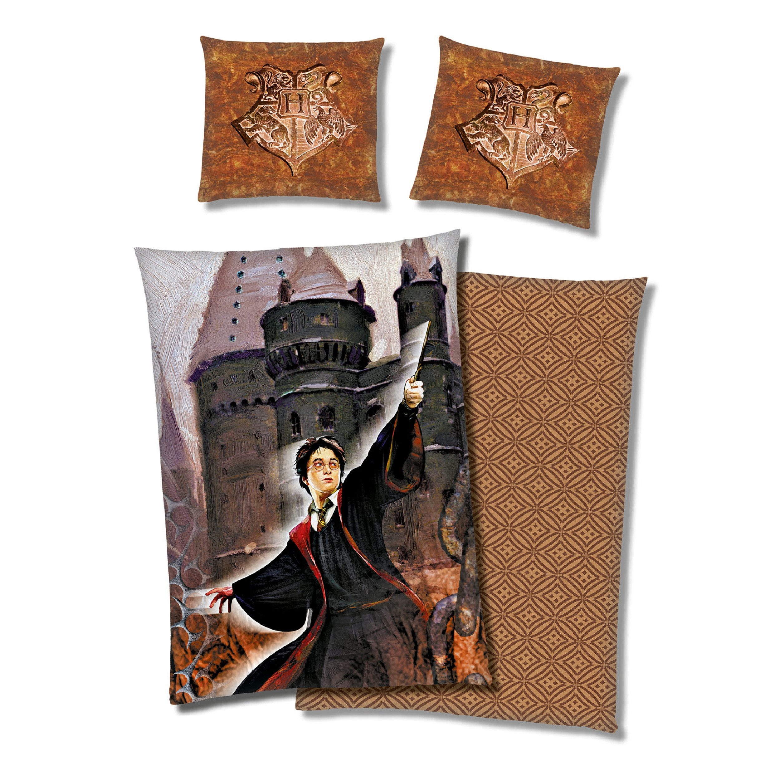 Familando Kinderbettwäsche Harry Potter 135x200 80x80 cm Fleece-Bettwäsche günstig online kaufen