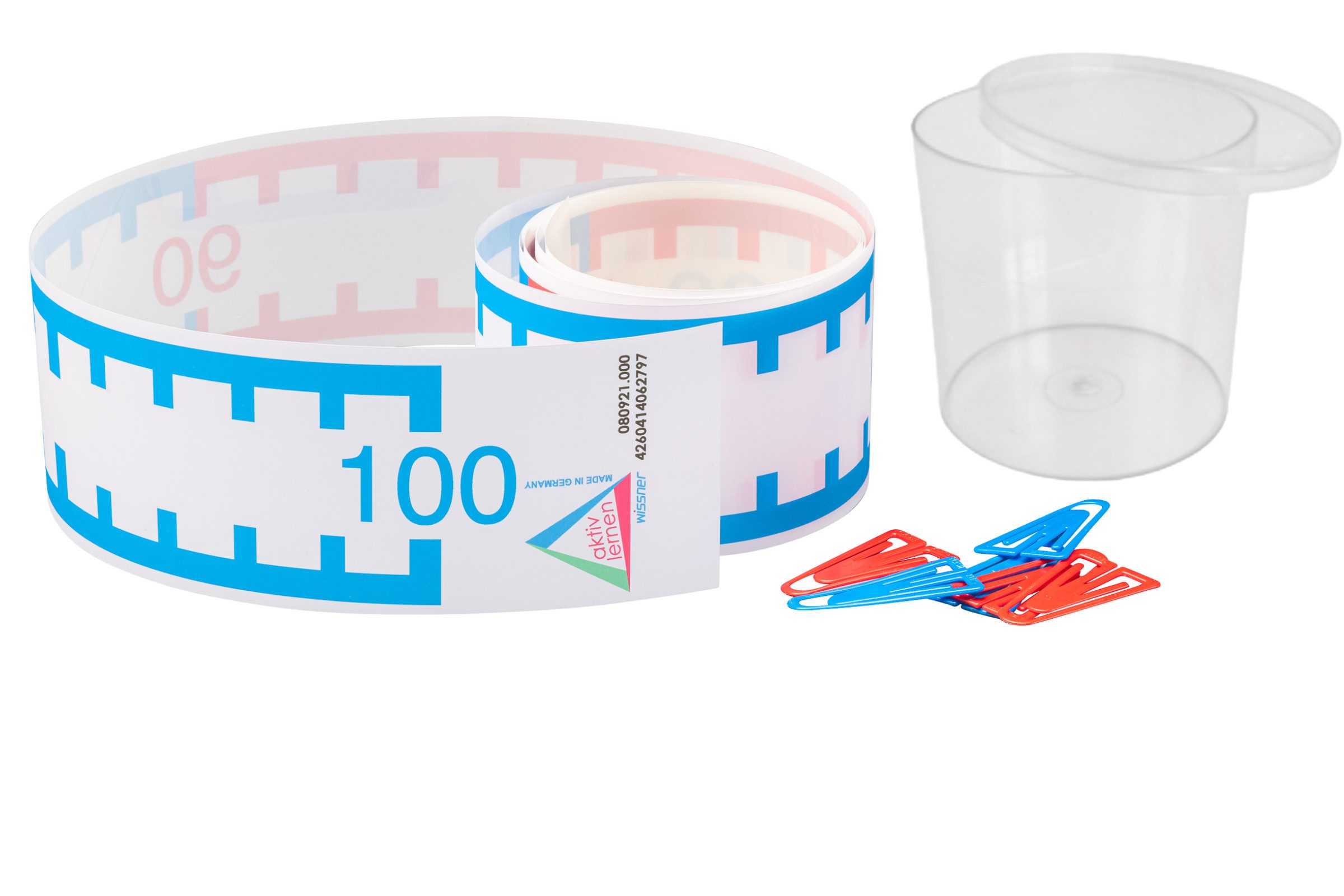 Wissner® aktiv lernen Lernspielzeug Zahlenstrahl-Rechenband 1-100, 3m lang, RE-Plastic® (8-St), RE-Plastic®