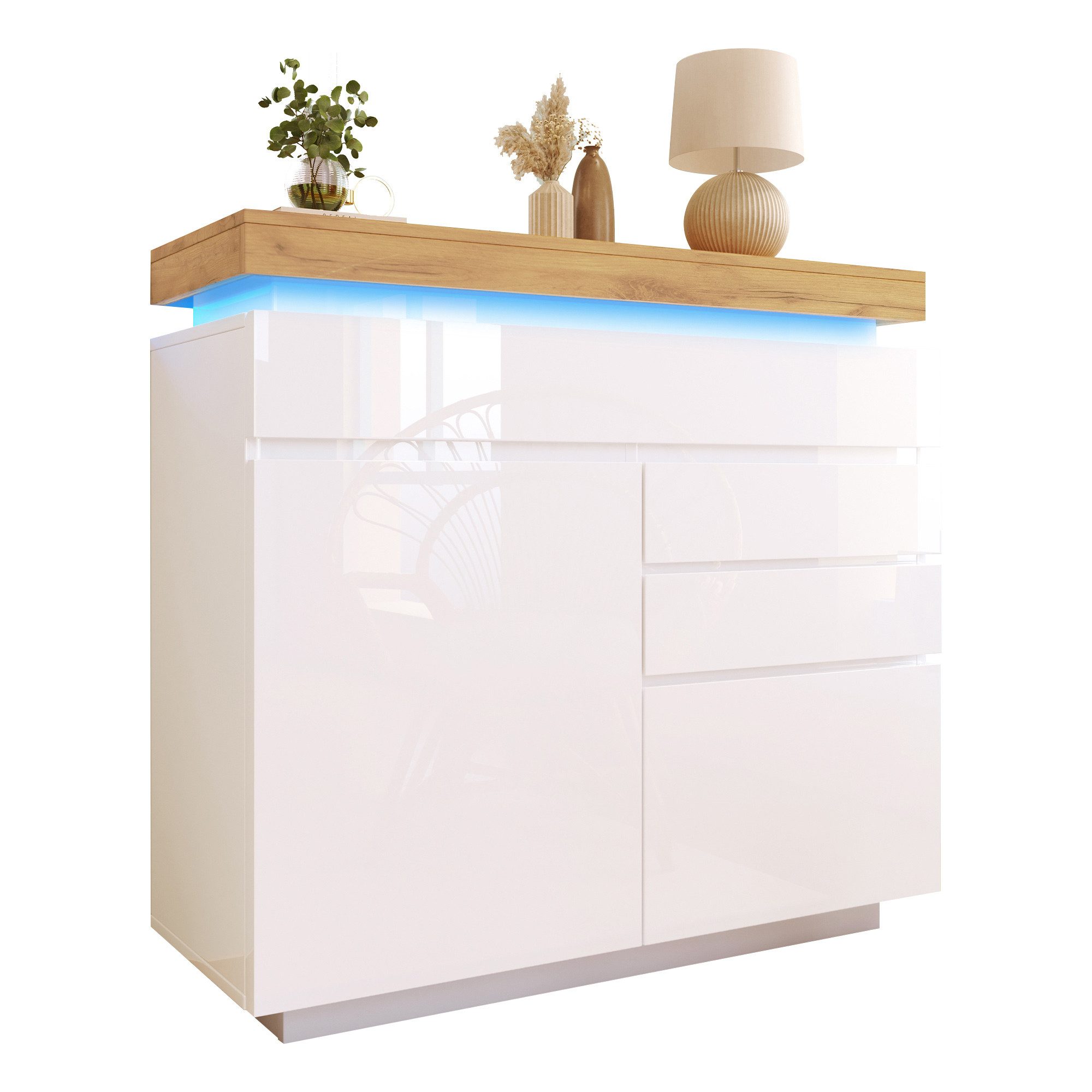 OKWISH Sideboard mit großen Stauraum (Mehrzweckschrank, 1 St., 2 Türen und günstig online kaufen