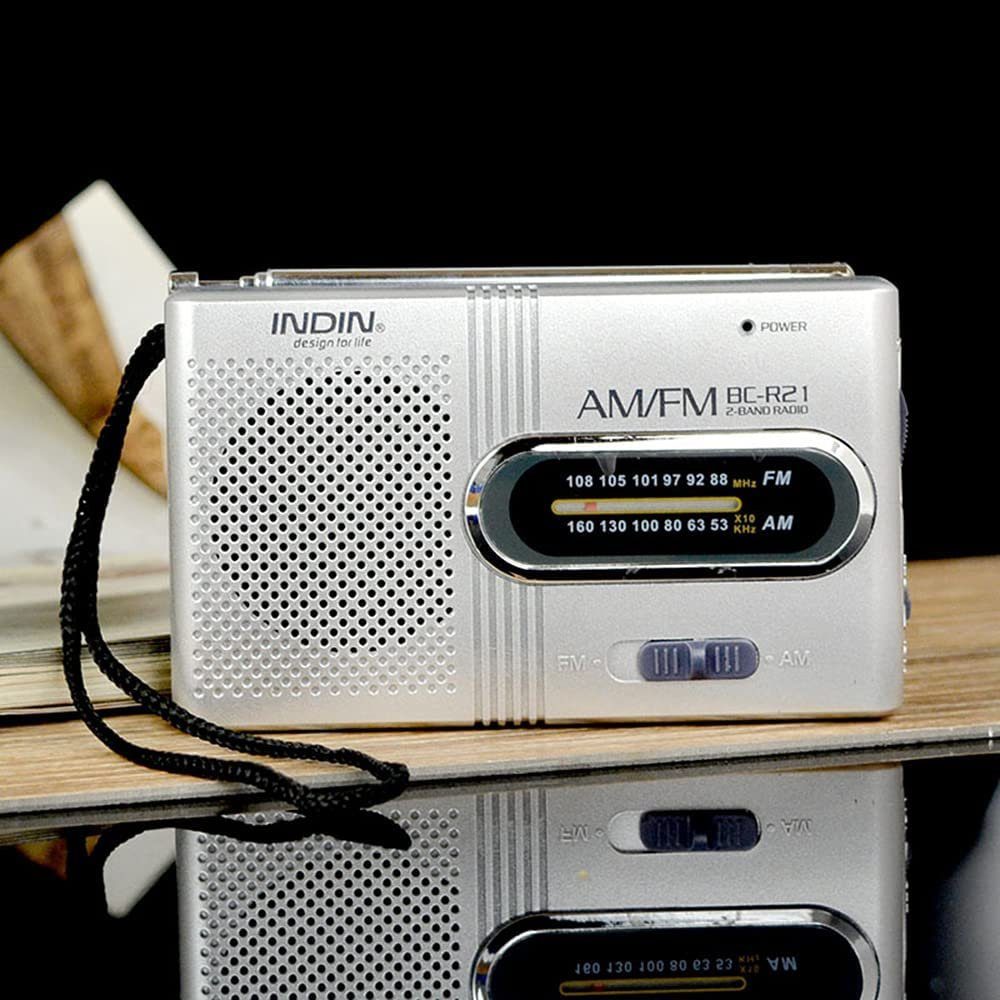 tragbare Teleskopantenne GelldG Mini-Radio Radio Taschenradio mit AM FM Trageriemen