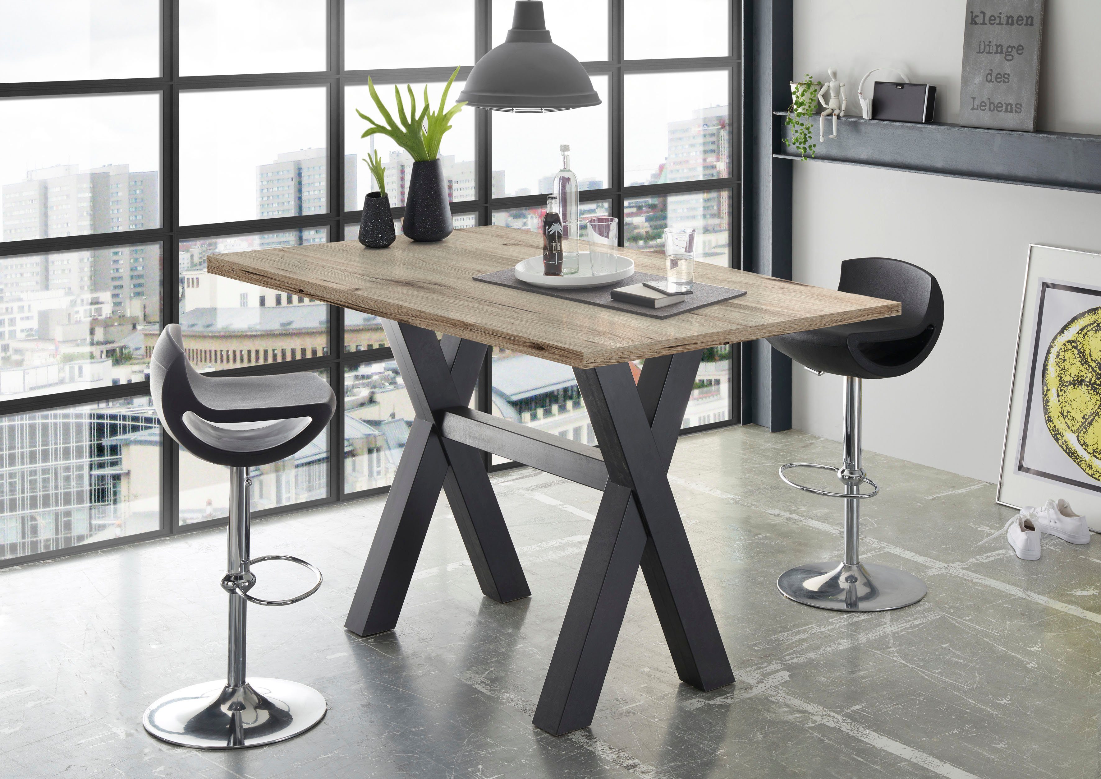 Mäusbacher Bartisch, Gestell in X-Form (Breite günstig online kaufen