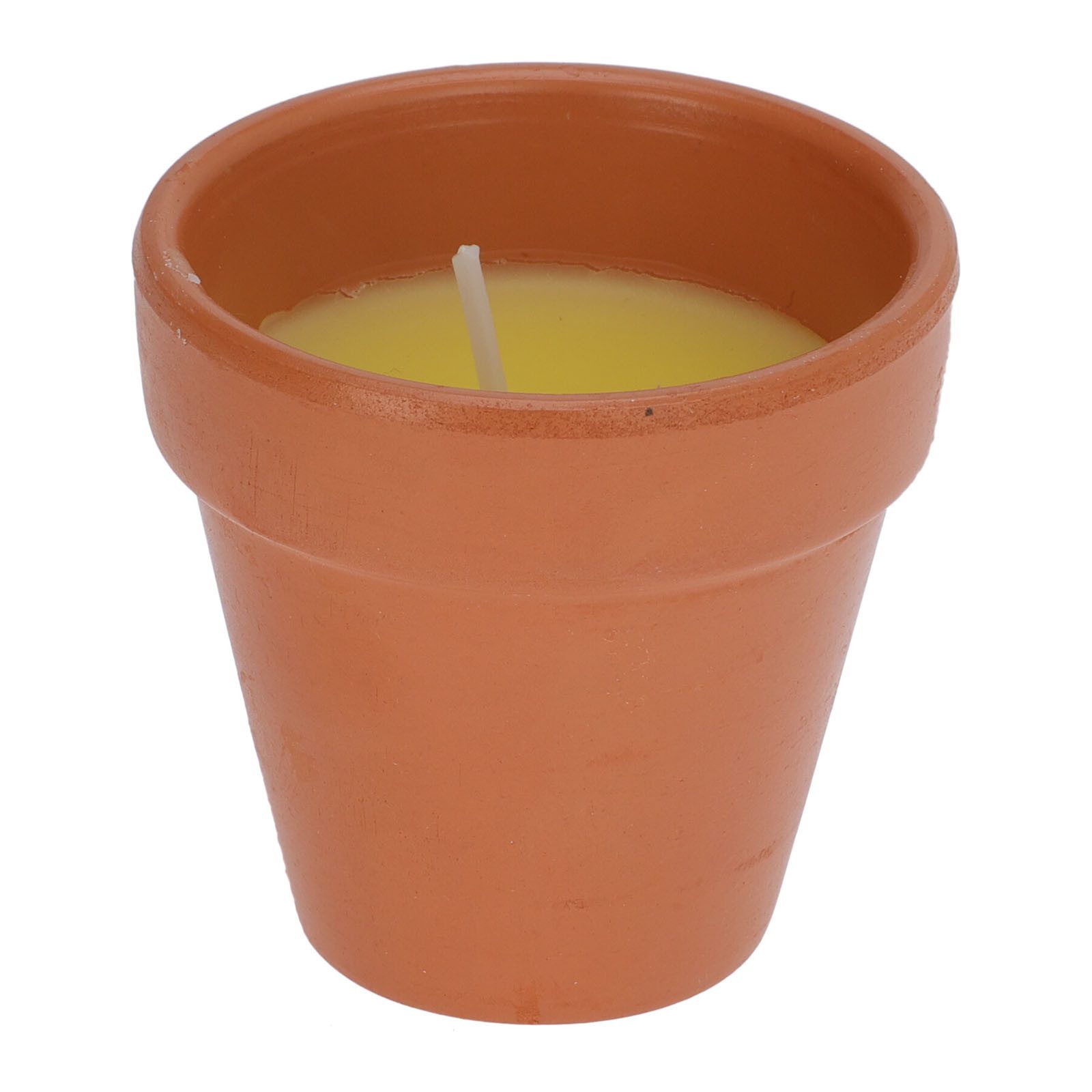 HAC24 Duftkerze Citronella Kerze im Terrakotta Topf 7x7 cm Mückenschutz Insektenschutz (Set, 3-tlg), Brenndauer je 6 Stunden
